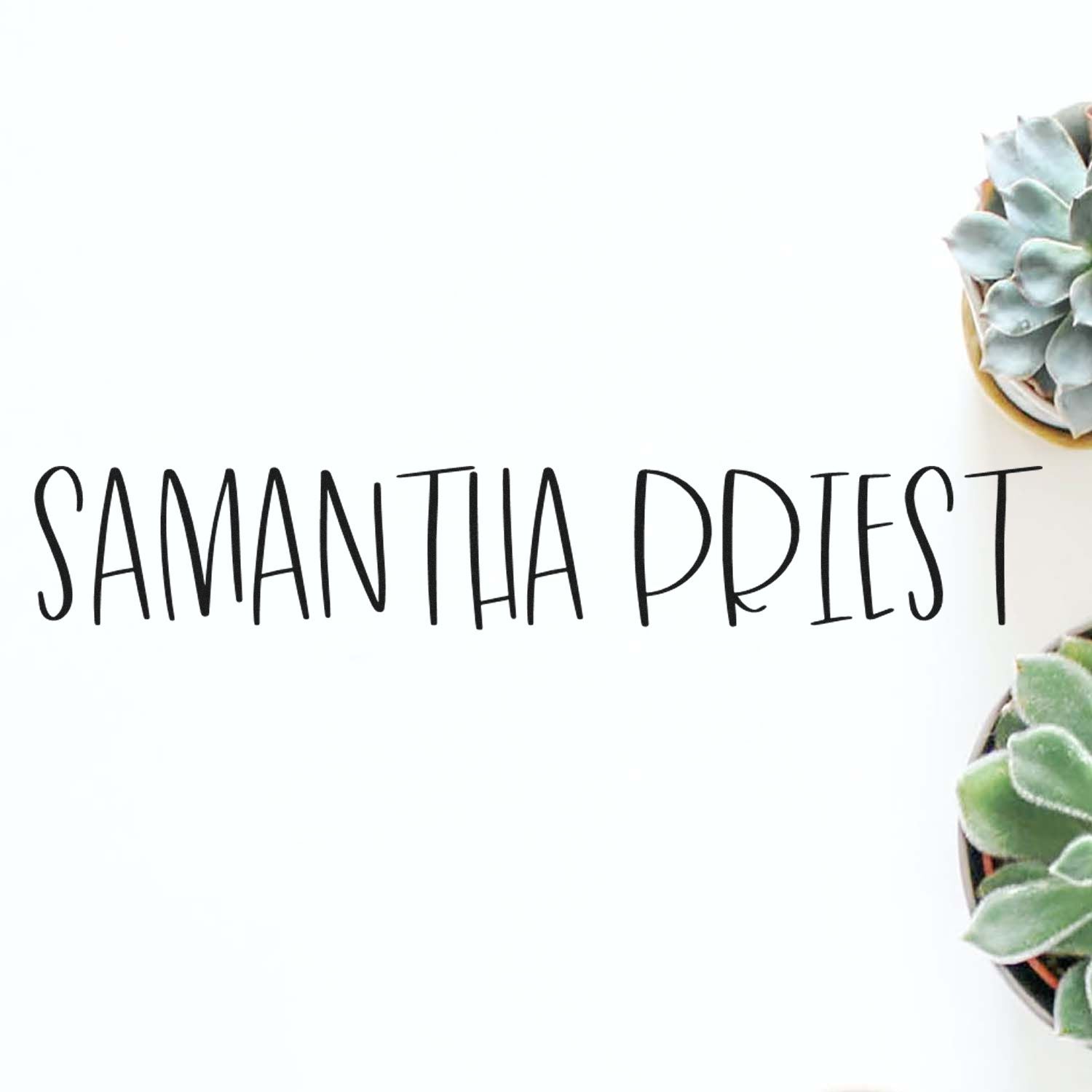 PSI Pre-Inked Charismatic Sans Business Name Stamp - Engineer Seal Stamps