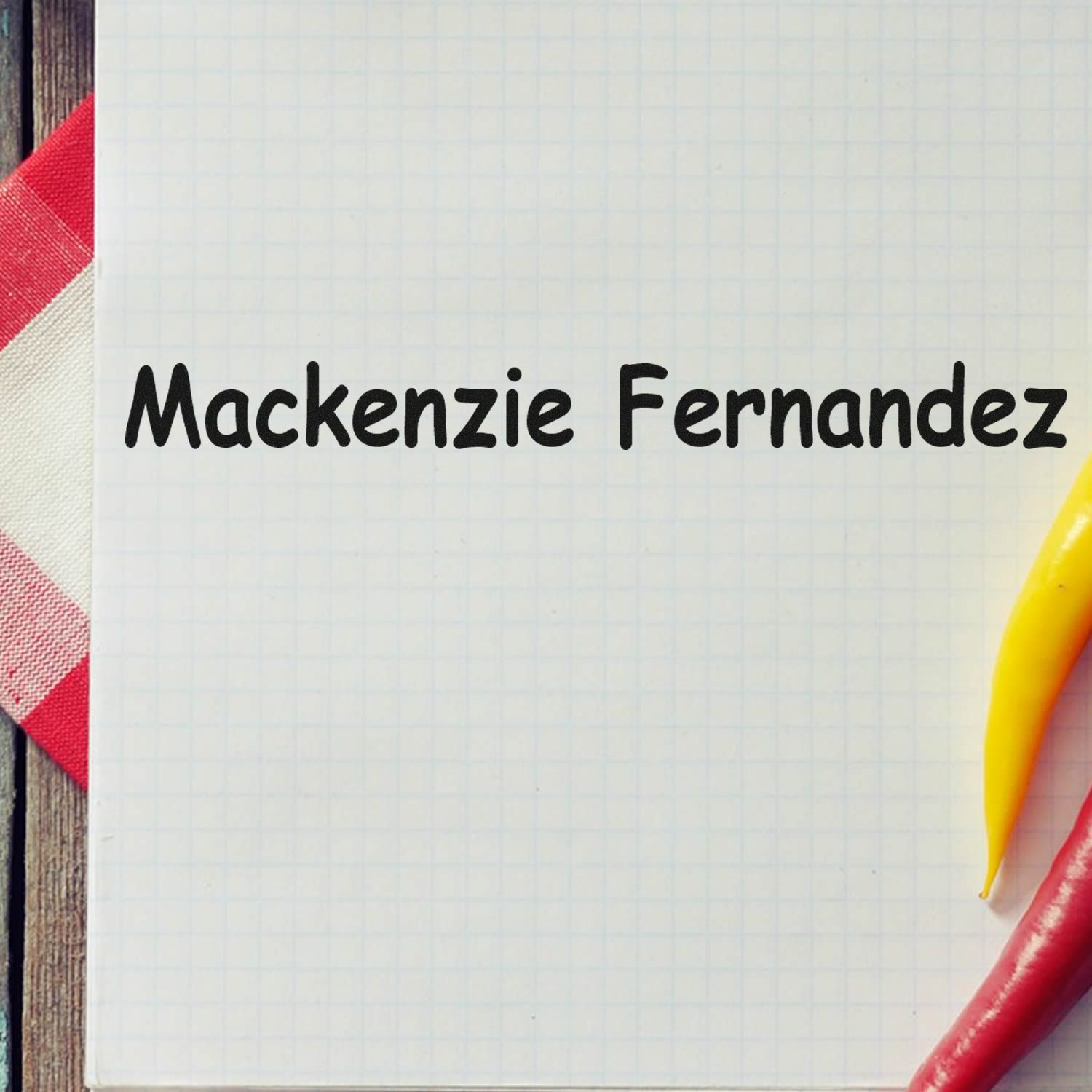 Self-Inking Comic Sans MS Personalized Name Stamp - Engineer Seal Stamps