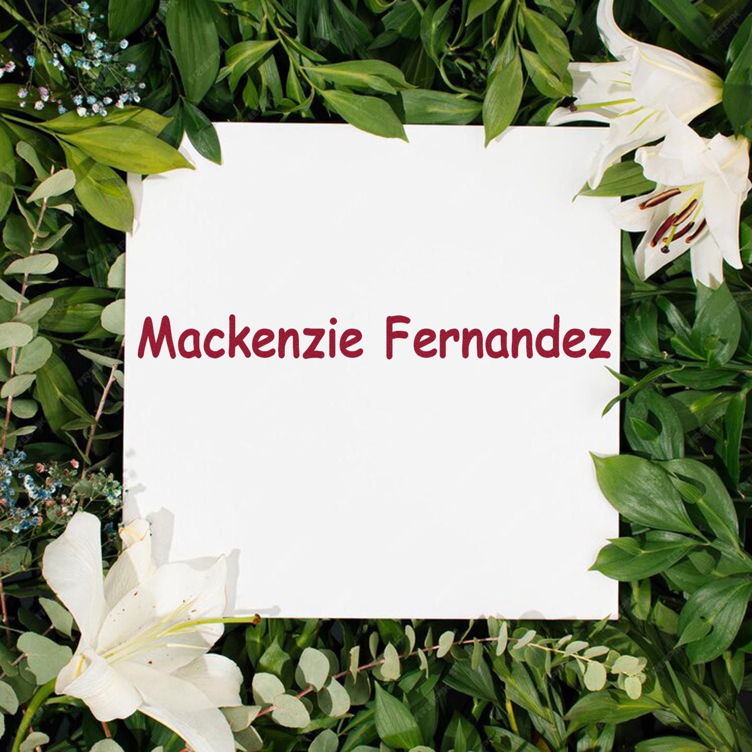 Self-Inking Comic Sans MS Personalized Name Stamp - Engineer Seal Stamps