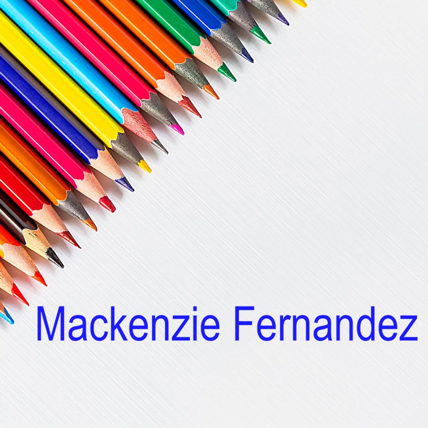 Wood Handle Arial Narrow Personalized Ink Stamp - Engineer Seal Stamps