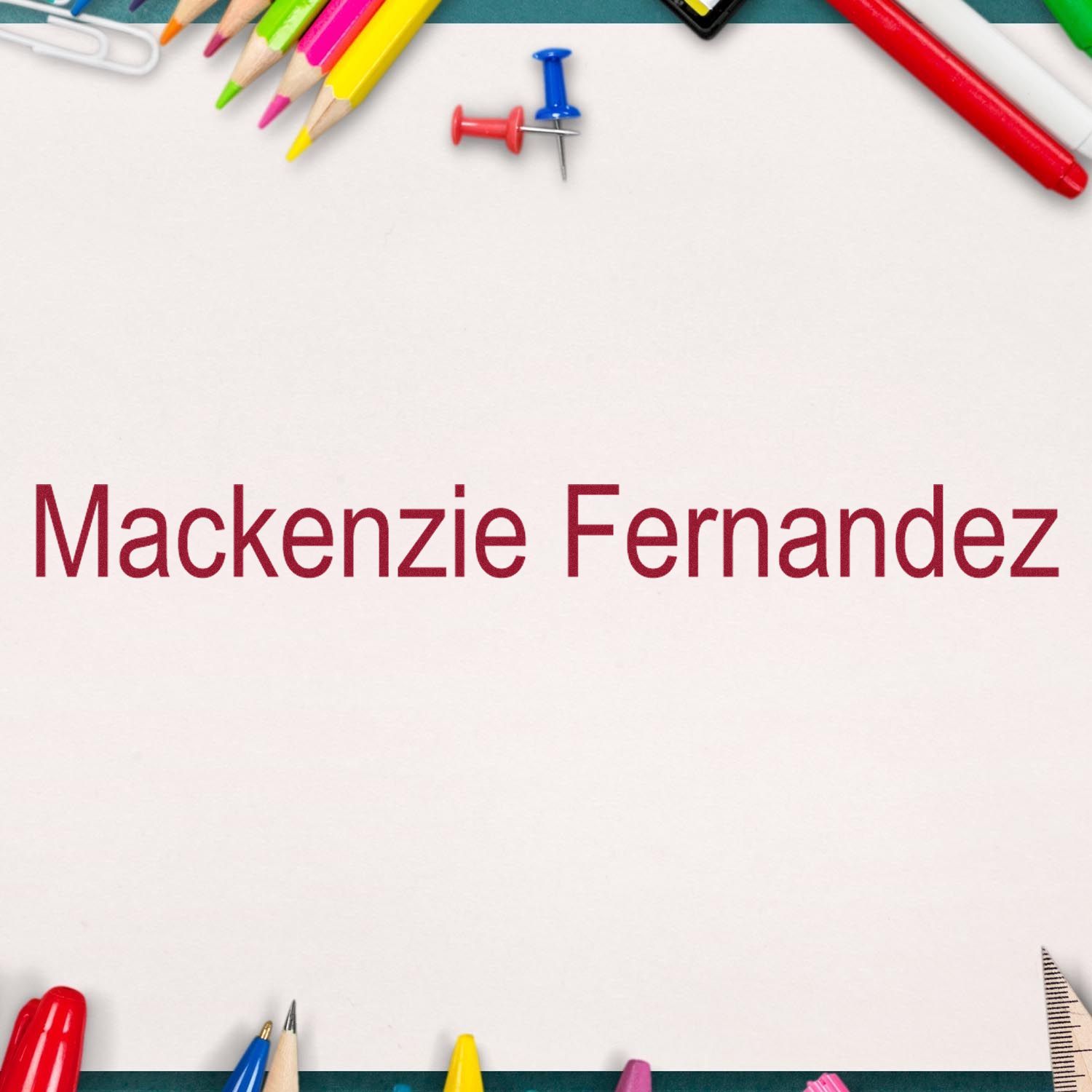 Wood Handle Arial Narrow Personalized Ink Stamp - Engineer Seal Stamps