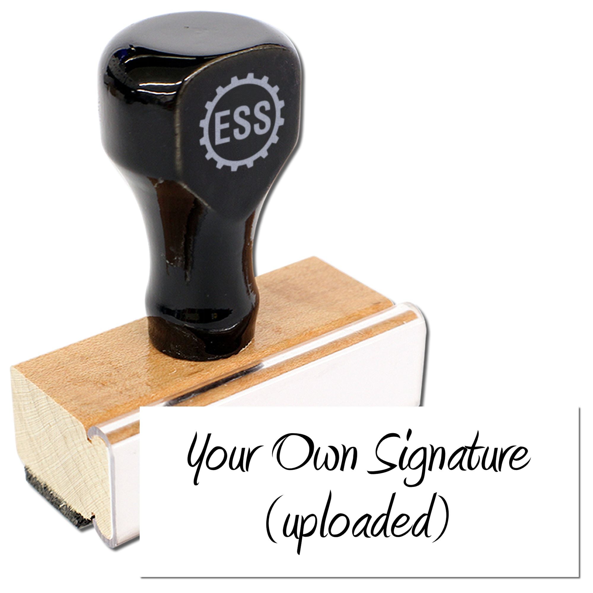 Wood Handle Your Signature Personalized Inked Rubber Stamp - Engineer Seal Stamps