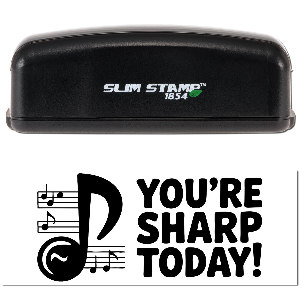 Trodat Cute Teacher Compact Pre-Inked Stamp with Teacher Assisted design, black ink, compact size, ideal for classroom use