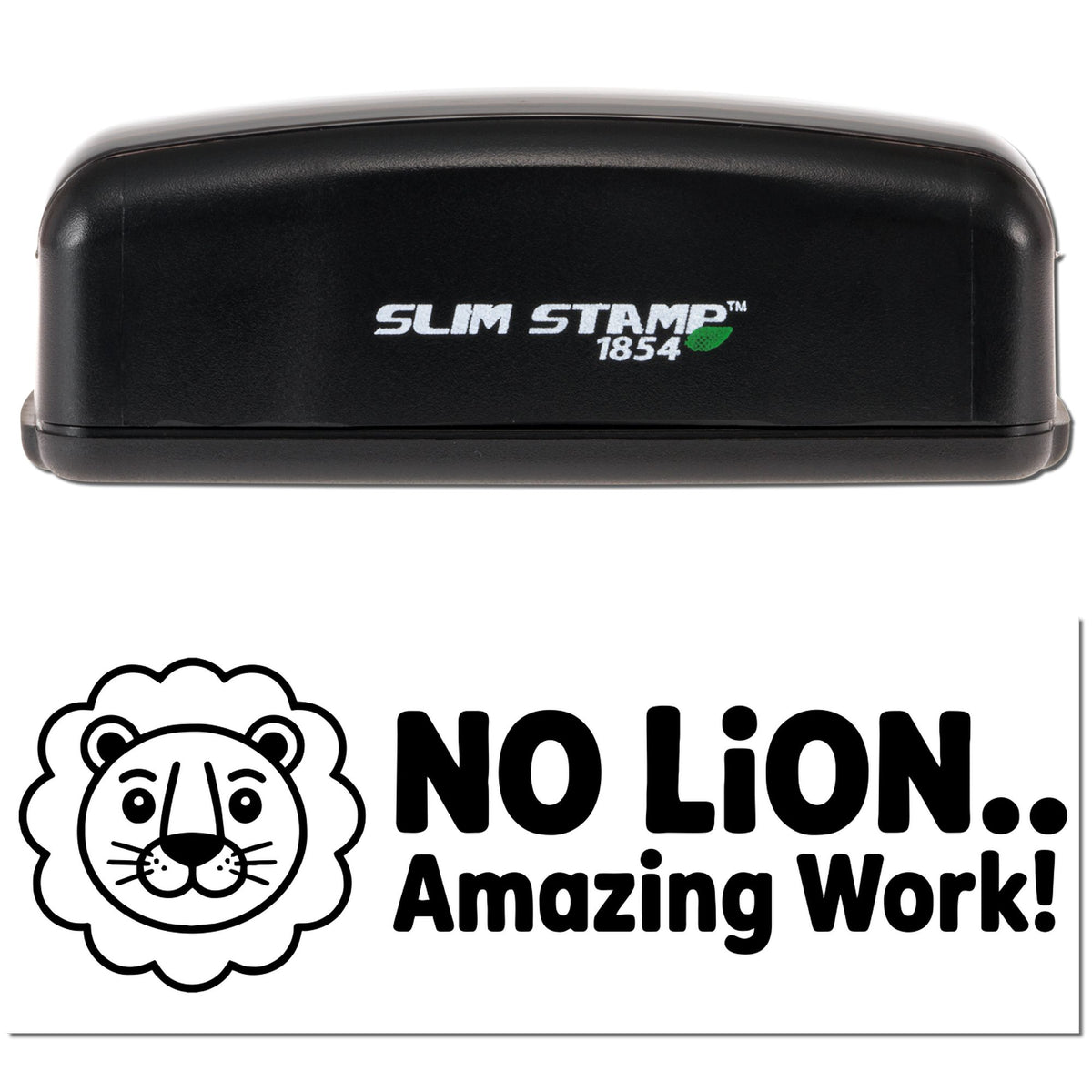 Trodat Teacher Feedback Flipping pre-inked stock stamp in black with "Your Work" message, designed for educational feedback.