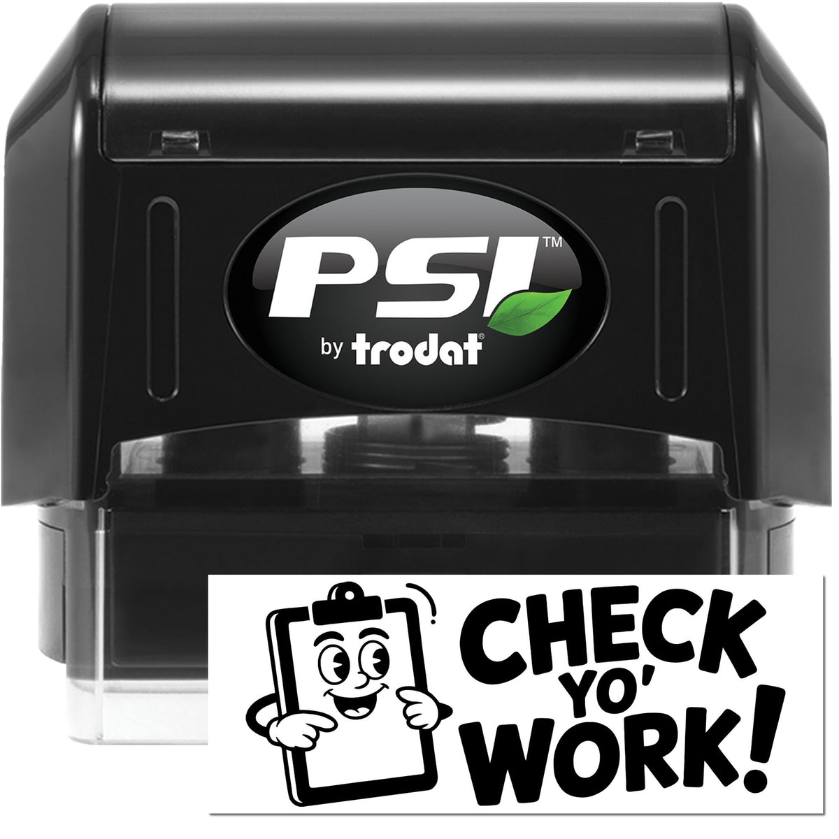 Trodat Teacher Reward A Few Tweaks Needed pre-inked stock stamp with black ink, featuring a professional design for classroom recognition.