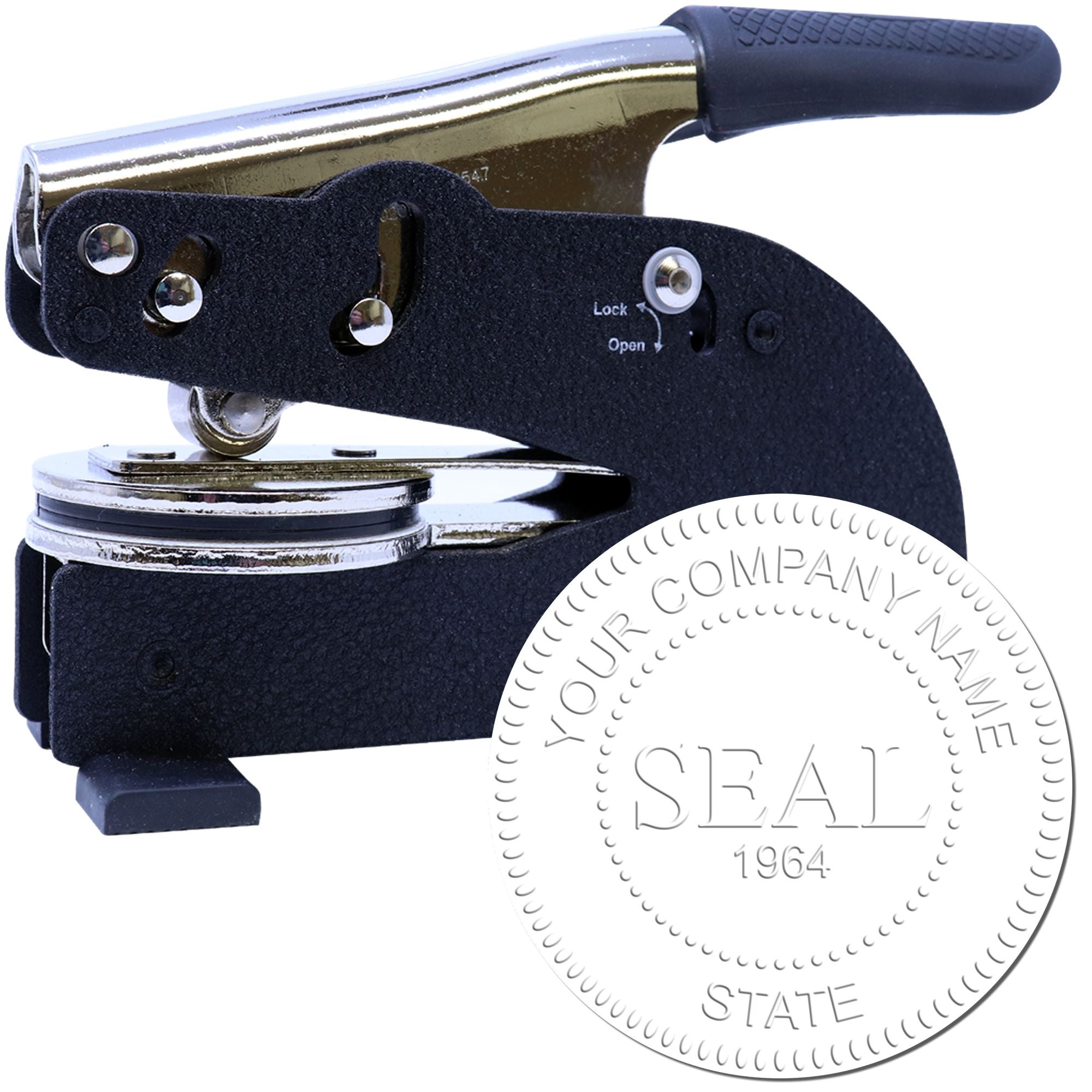 Long Reach Standard Seal with Date - Engineer Seal Stamps