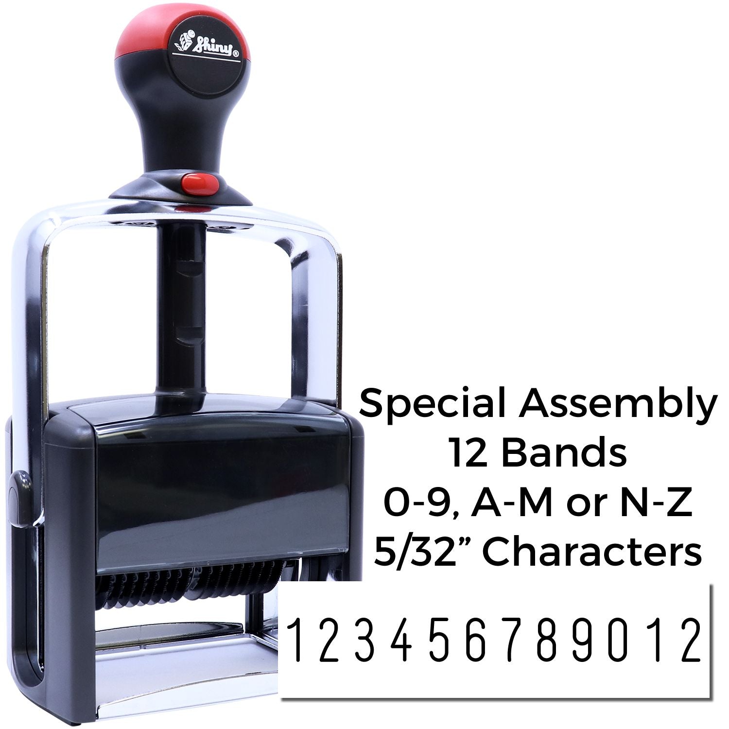 Special Assembly 12 Wheel Shiny Heavy Duty Number Stamp 5/32 Characters