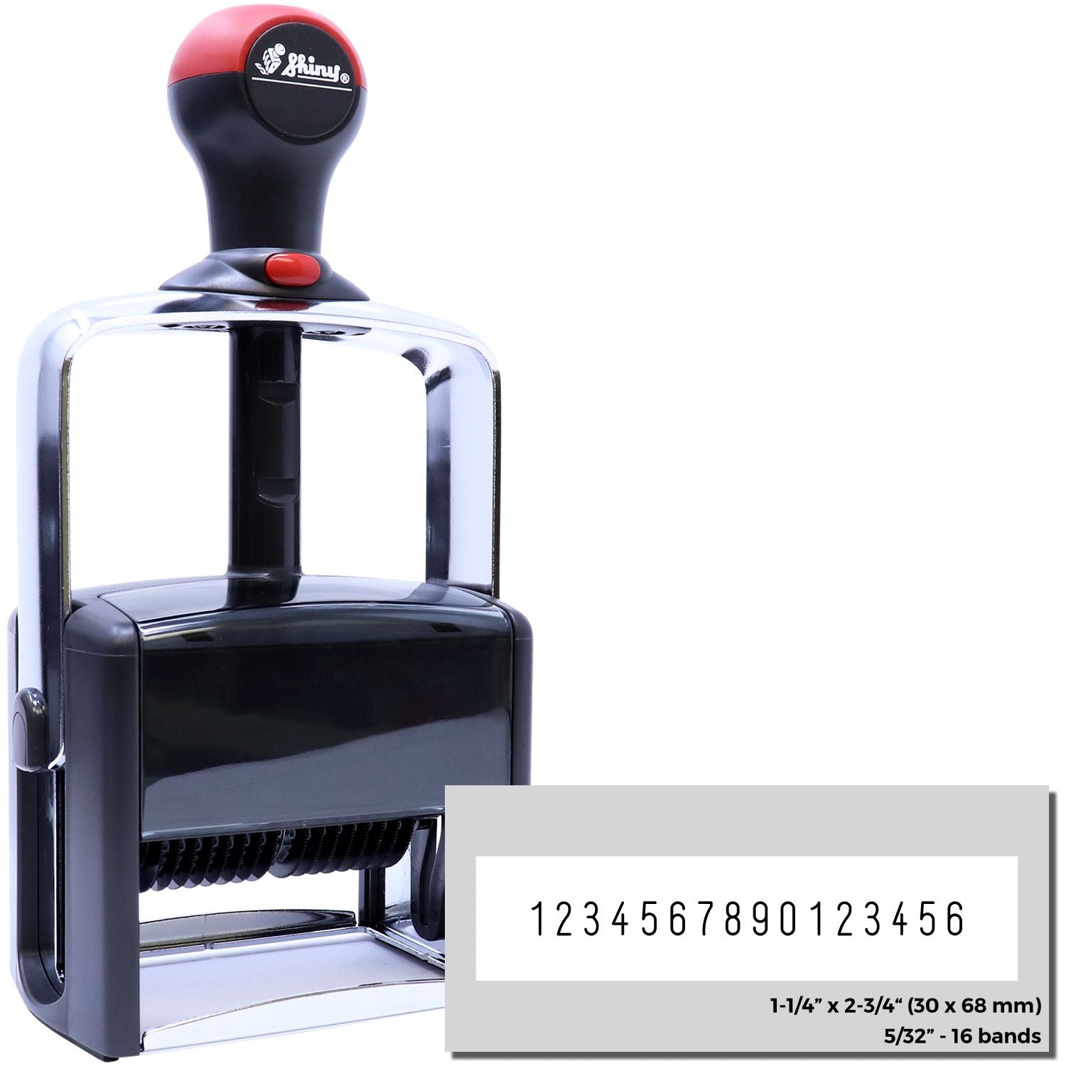 16 Wheel Shiny Heavy Duty Number Stamp 5/32 Characters with Plate - Engineer Seal Stamps