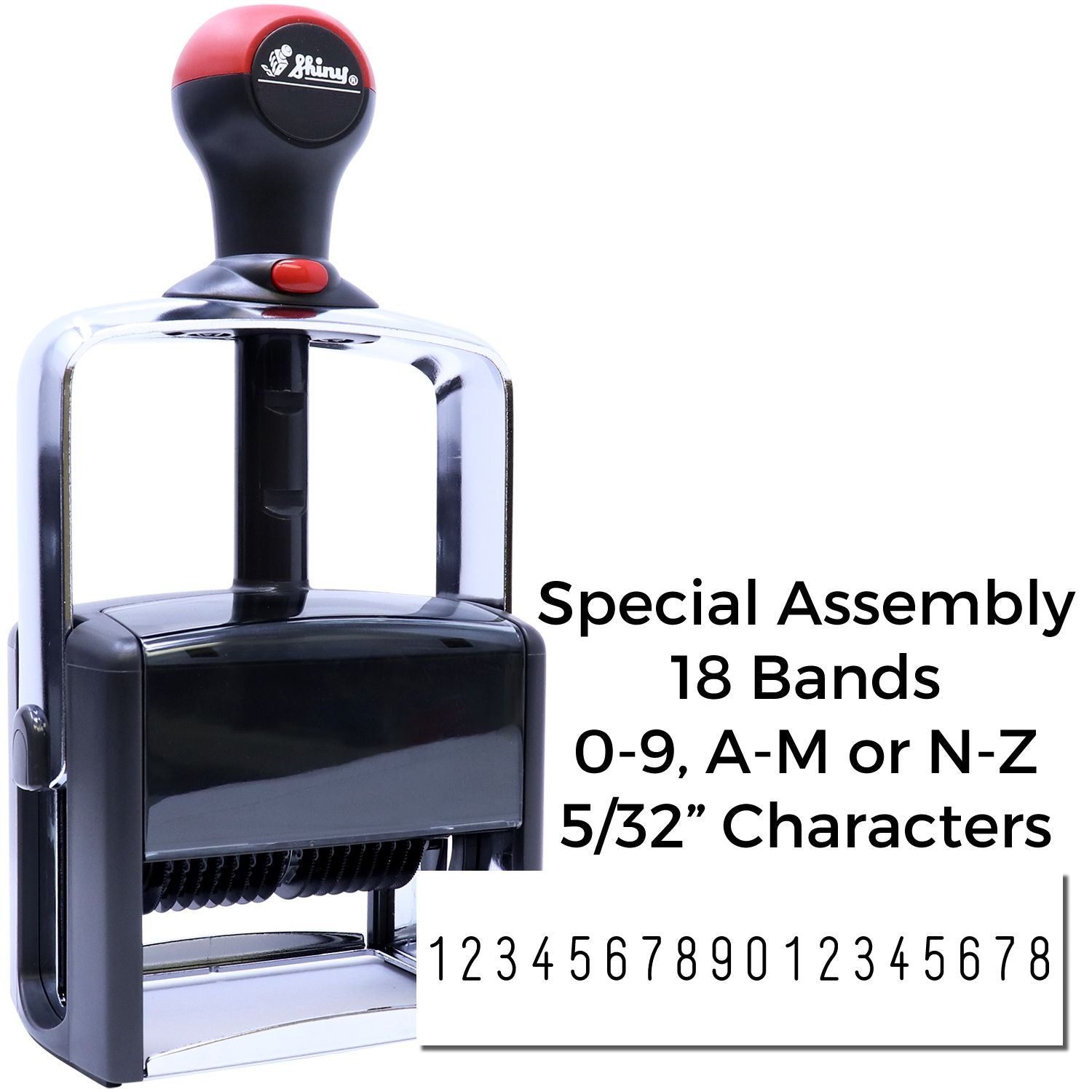 Special Assembly 18 Wheel Shiny Heavy Duty Number Stamp 5/32 Characters