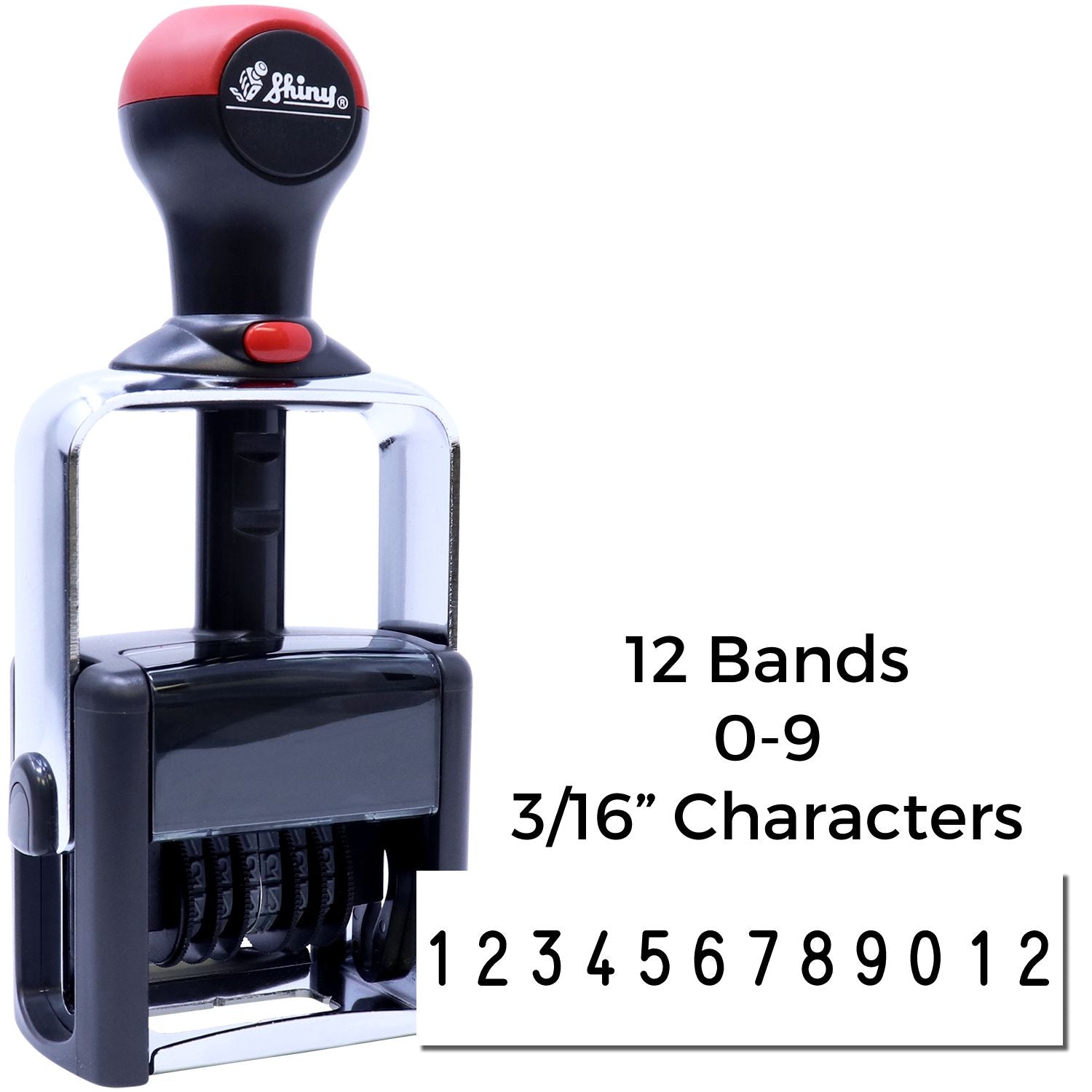 12 Wheel Shiny Heavy Duty Number Stamp 3/16 Characters - Engineer Seal Stamps