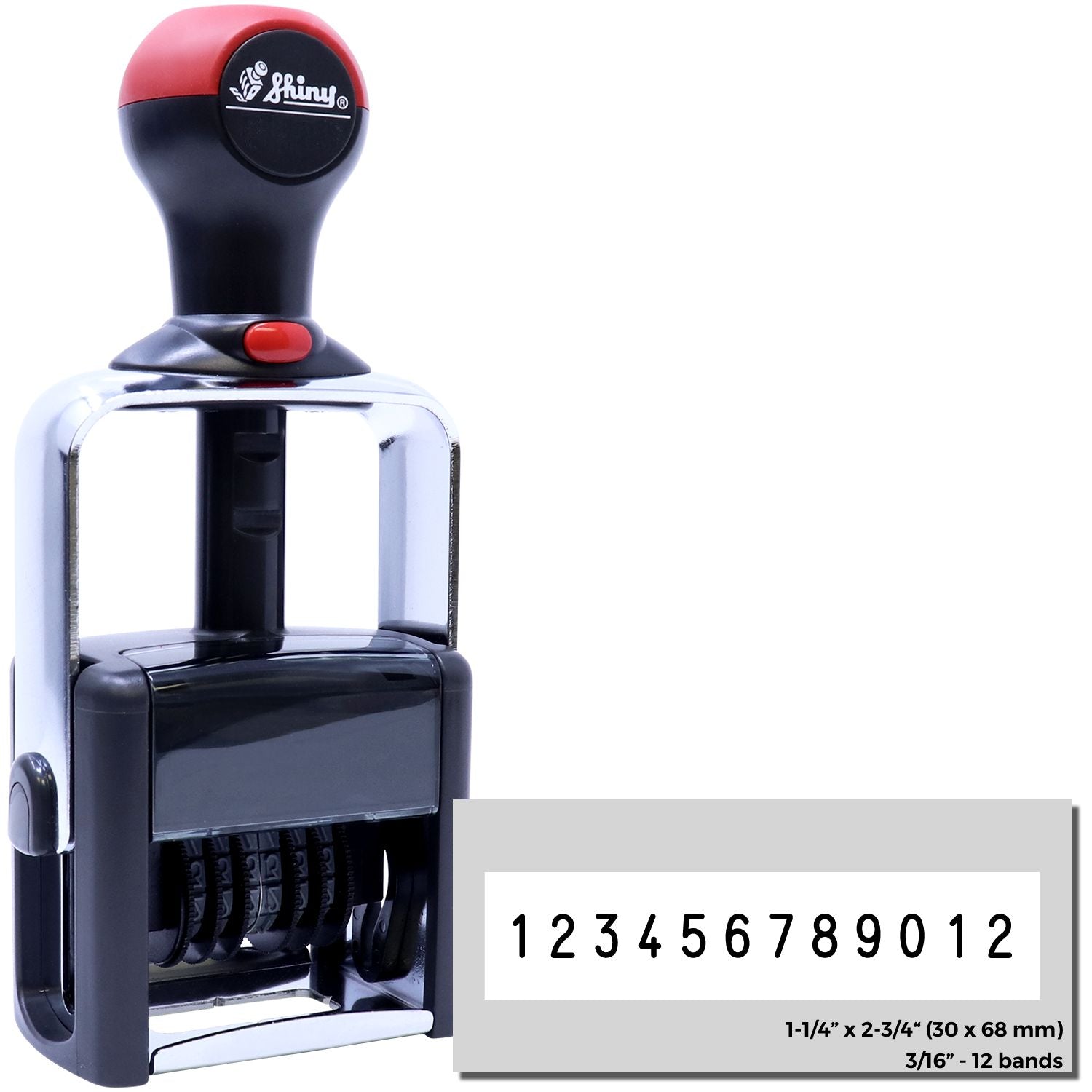 12 Wheel Shiny Heavy Duty Number Stamp 3/16 Characters with Plate - Engineer Seal Stamps