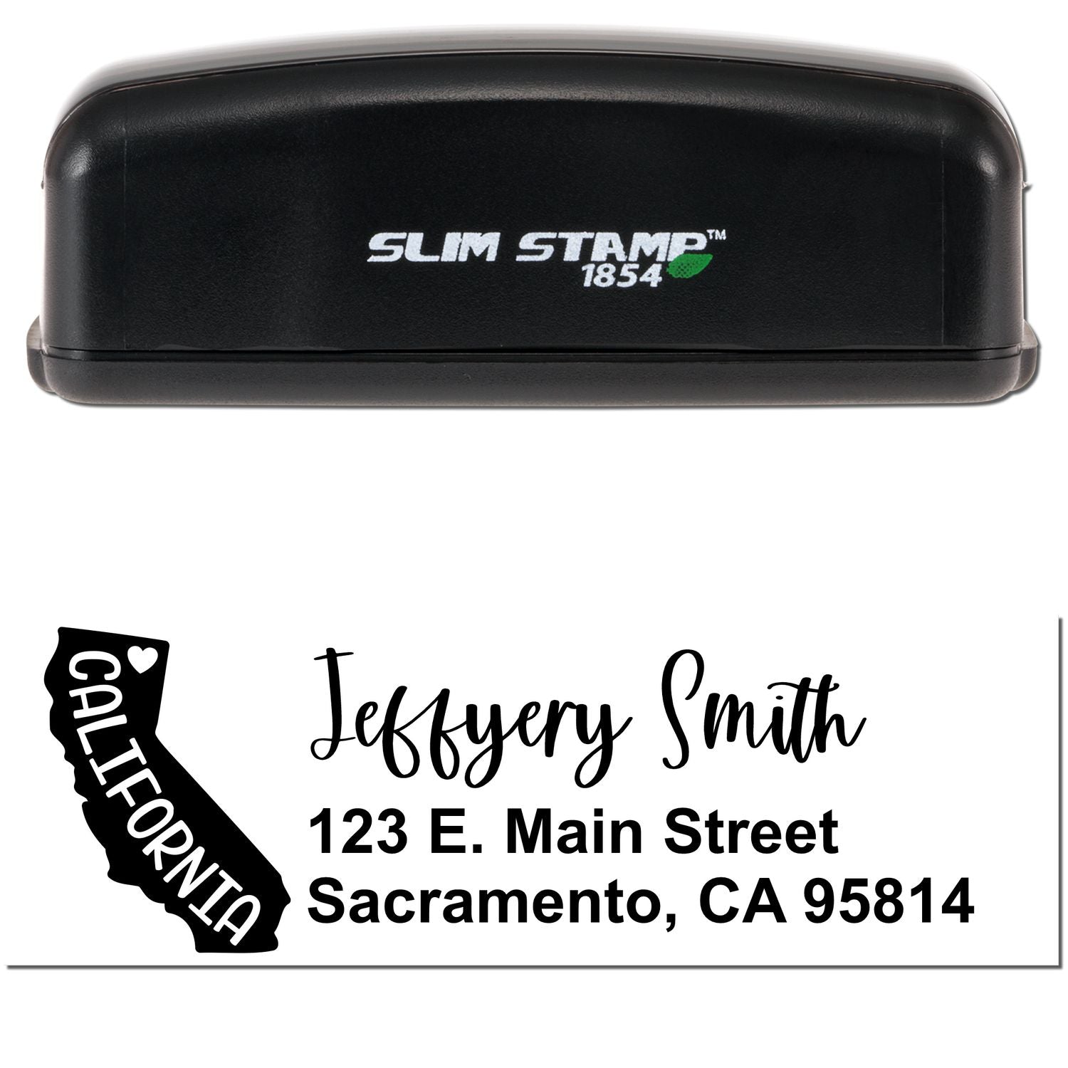 Slim California Custom Address Stamp for Envelopes - Engineer Seal Stamps