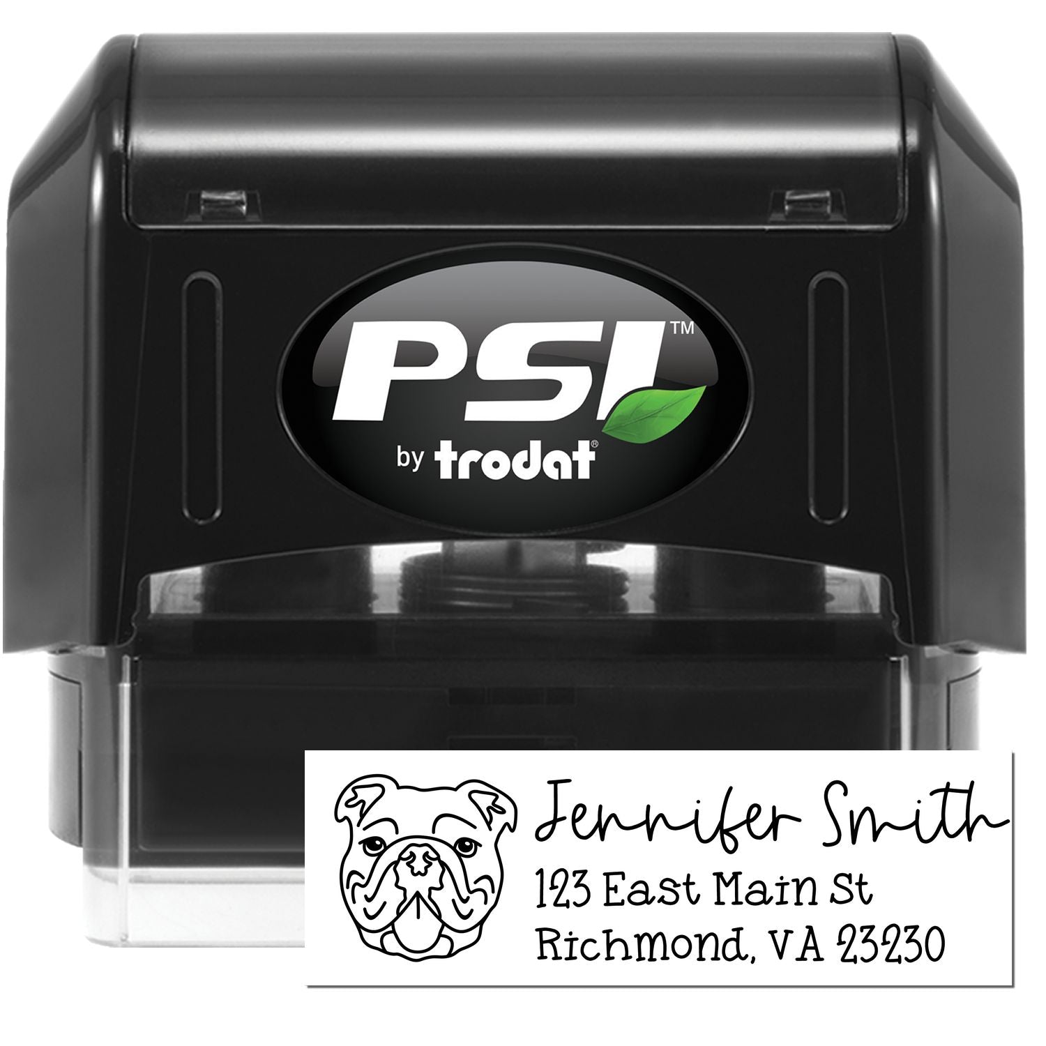 Bulldog Dog Address Stamp Pre-Inked - Engineer Seal Stamps