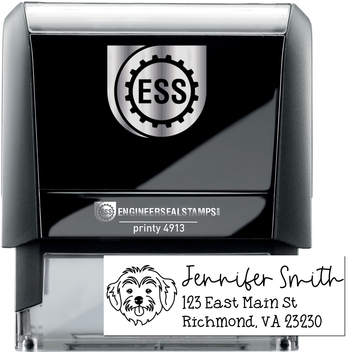Self-Inking Havanese Dog Outline Return Address Stamp Personalized - Engineer Seal Stamps