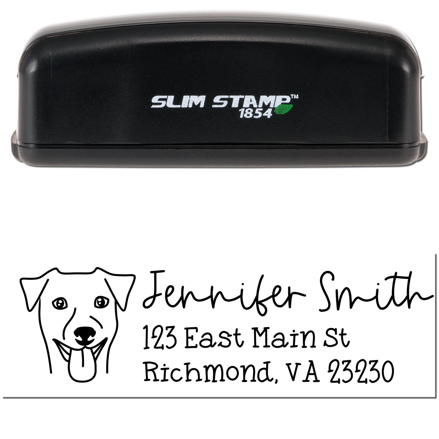 Slim Customized Address Stamp Rhodesian Ridgeback Dog Outline - Engineer Seal Stamps