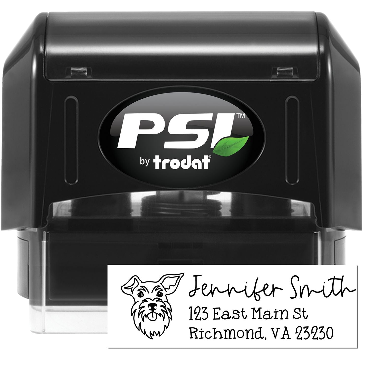 Schnauzer Dog Address Stamp Pre-Inked - Engineer Seal Stamps