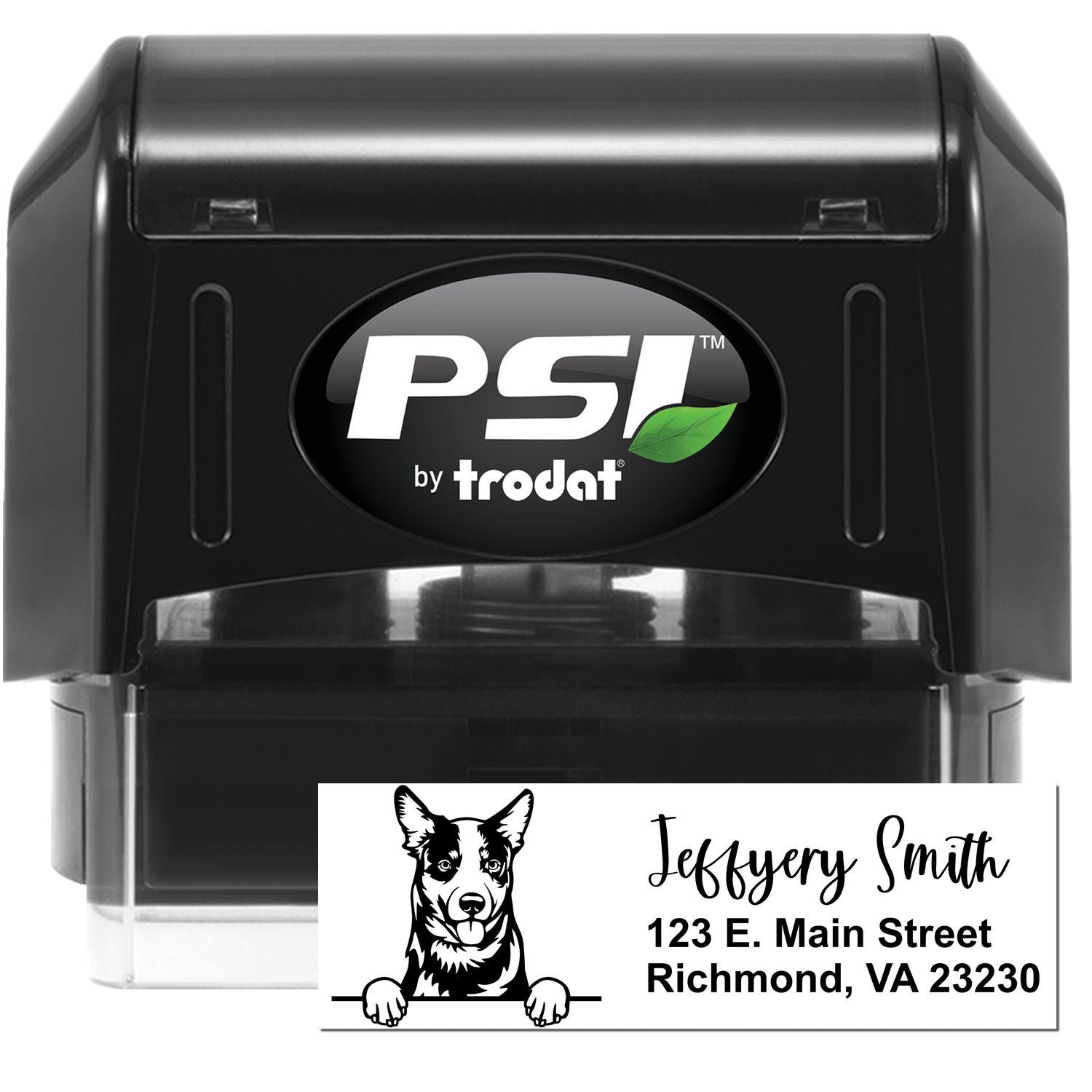 Pre-Inked Australian Cattle Dog Personalized Address Stamp - Engineer Seal Stamps