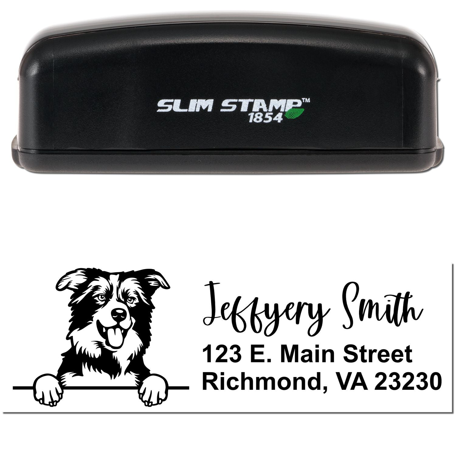 Slim Border Collies Pre-Inked Customized Stamp - Engineer Seal Stamps