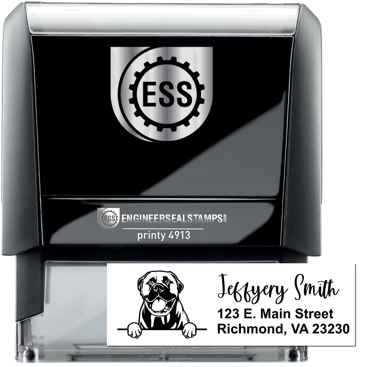Bullmastiffs Name and Address Stamp Self-Inking - Engineer Seal Stamps
