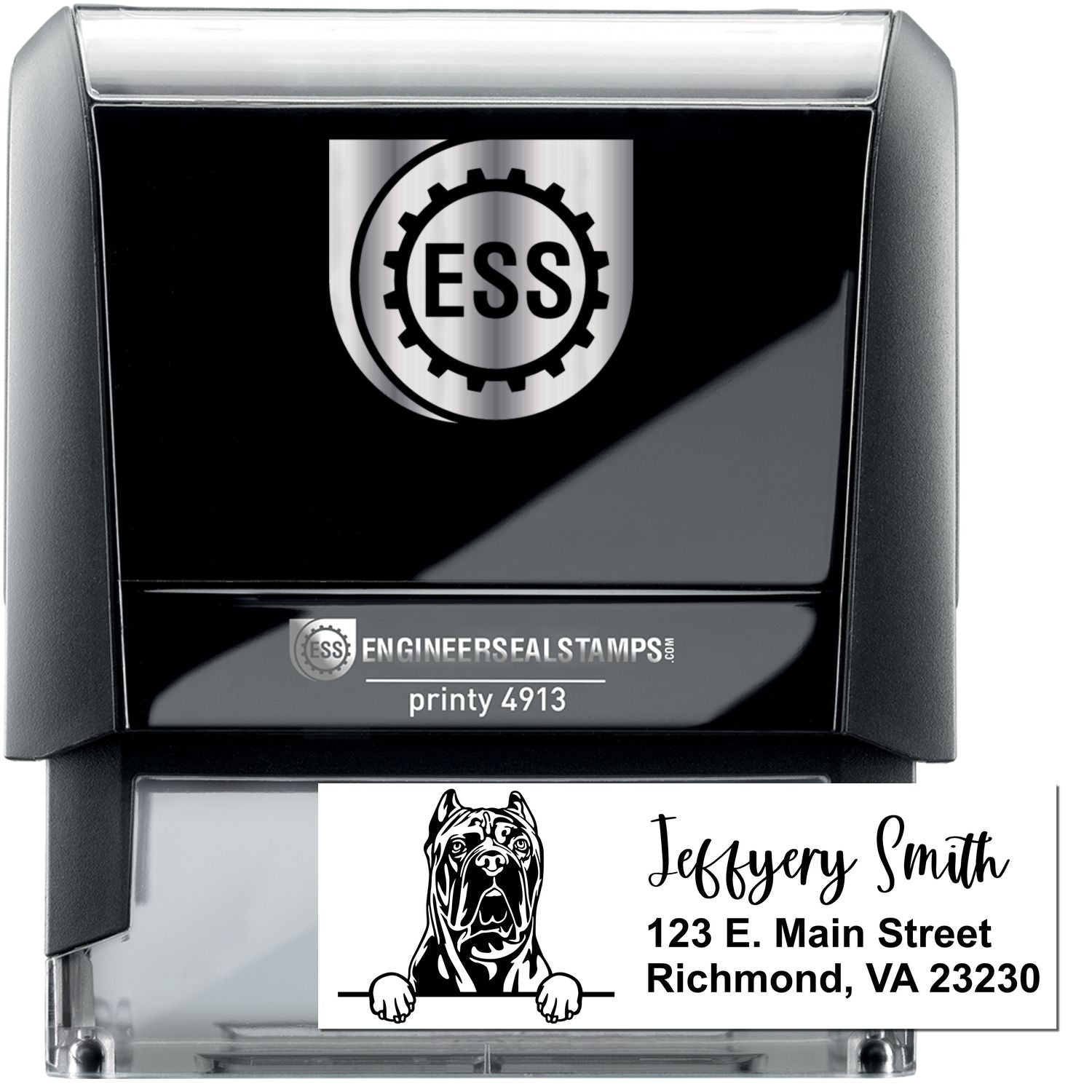 Cane Corso Name and Address Stamp Self-Inking - Engineer Seal Stamps
