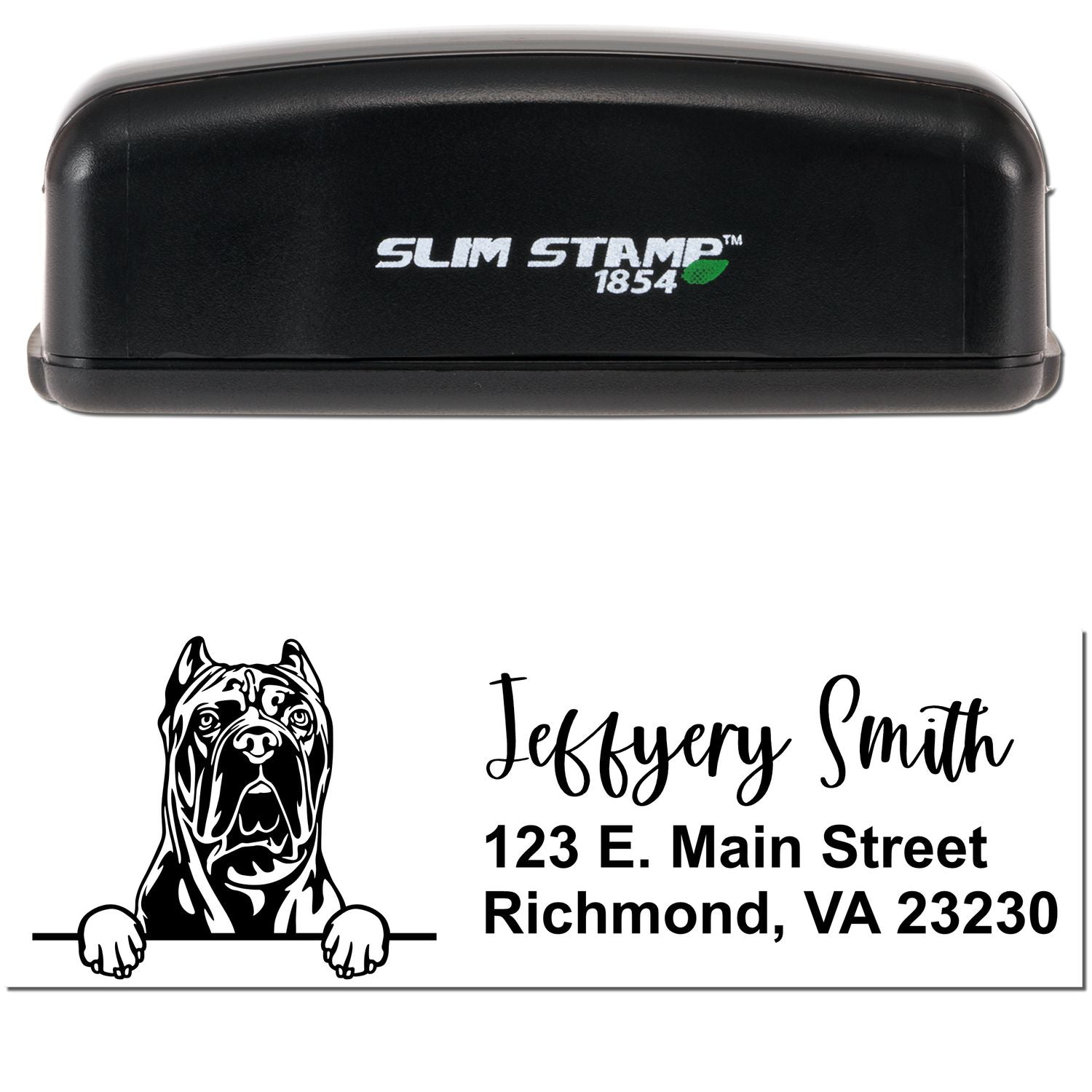 Slim Cane Corso Pre-Inked Customized Stamp - Engineer Seal Stamps