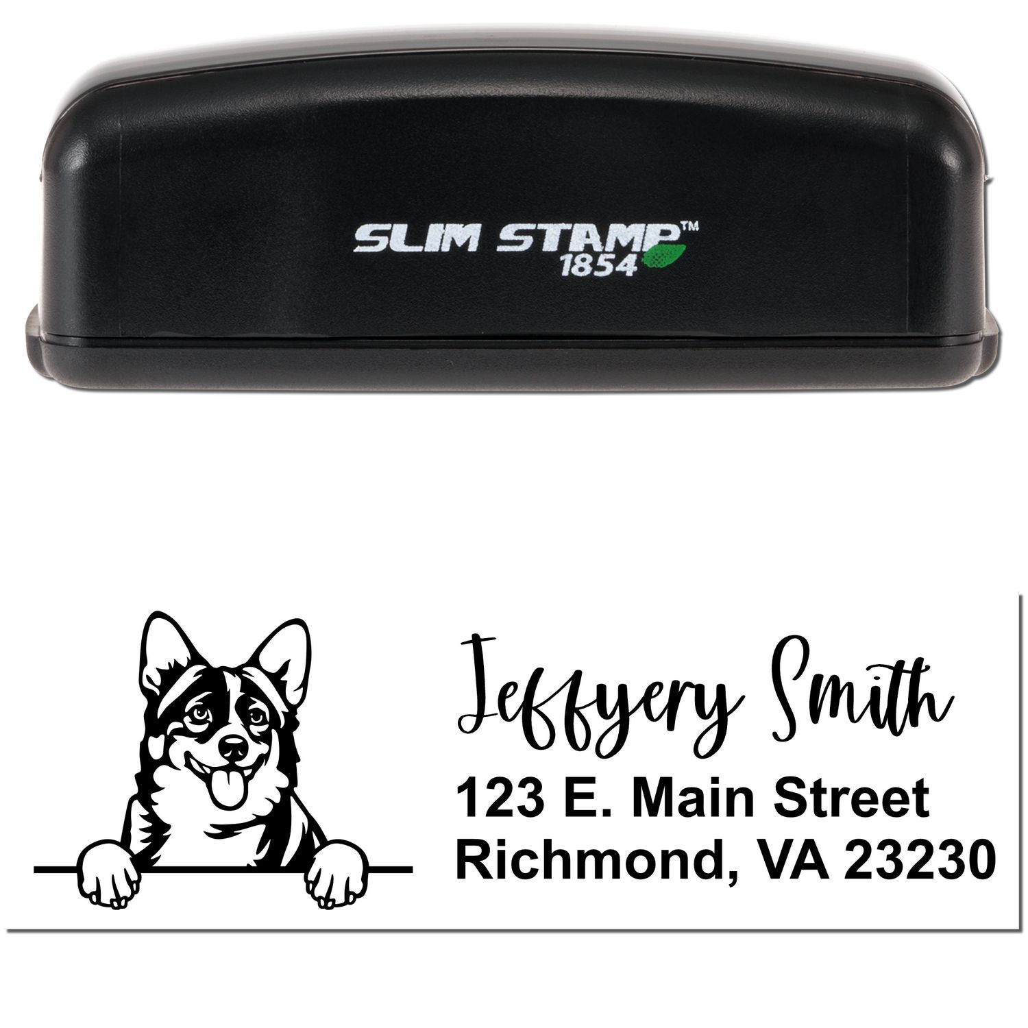 Slim Cardigan Welsh Corgis Pre-Inked Customized Stamp - Engineer Seal Stamps