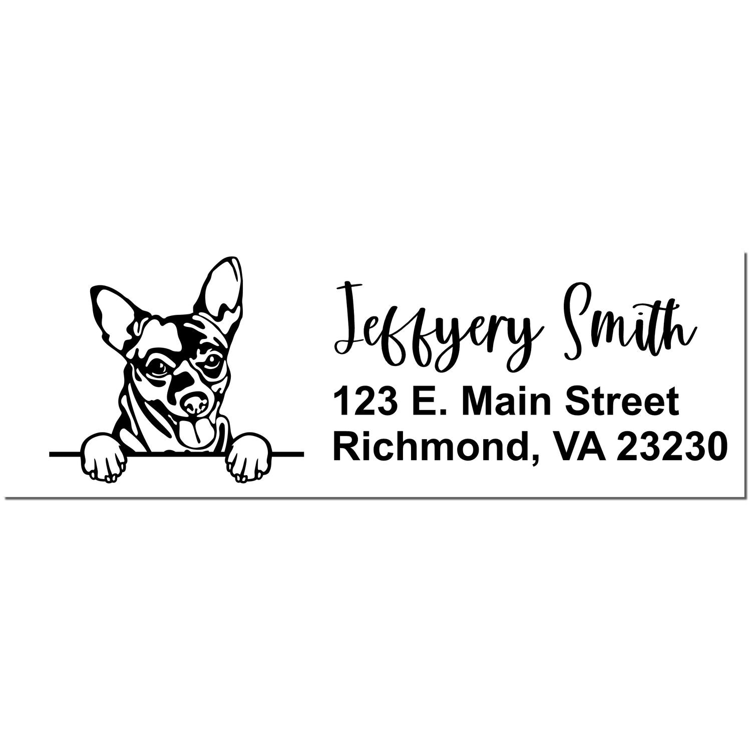 Chihuahua Name and Address Stamp Self-Inking - Engineer Seal Stamps