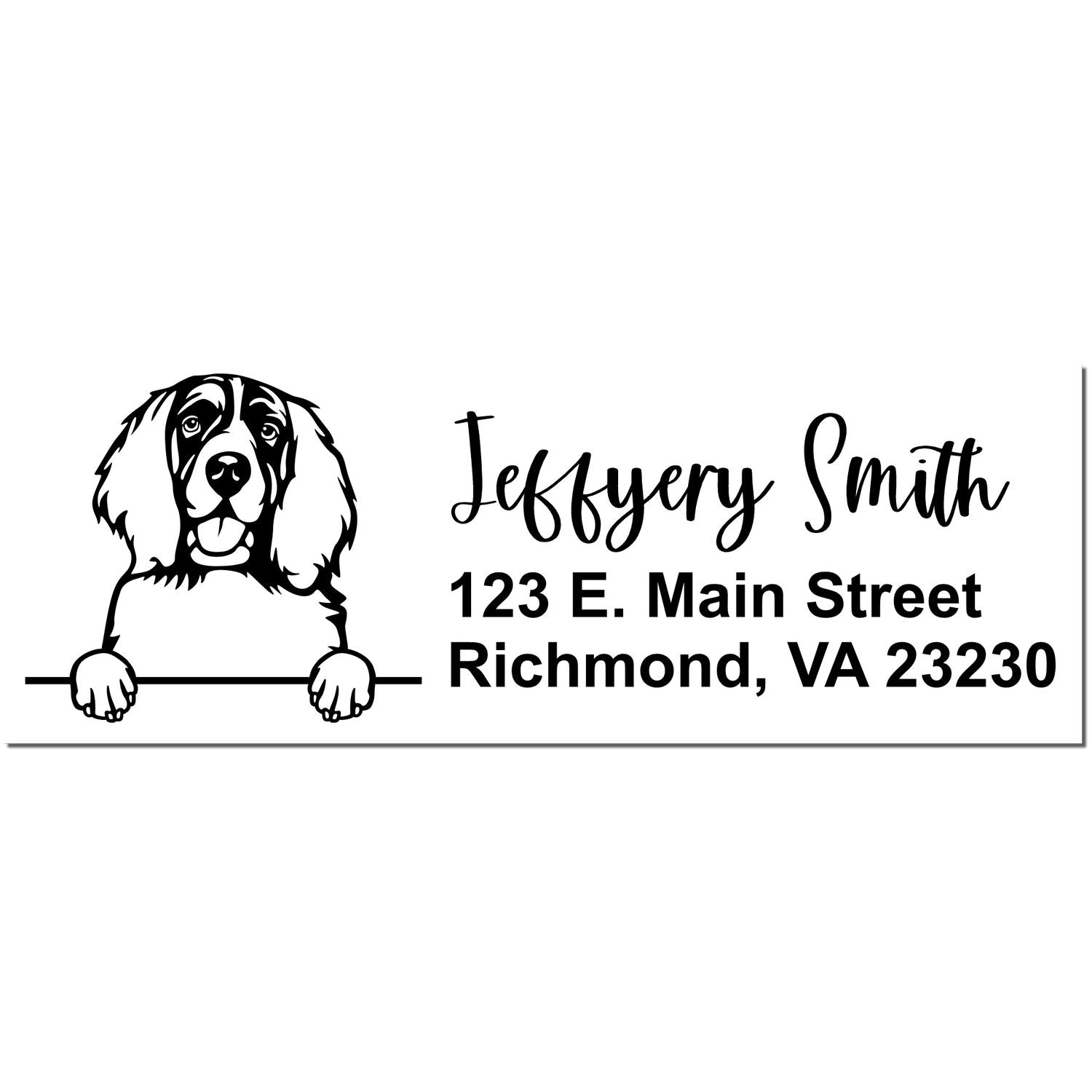 English Springer Spaniel Name and Address Stamp Self-Inking - Engineer Seal Stamps