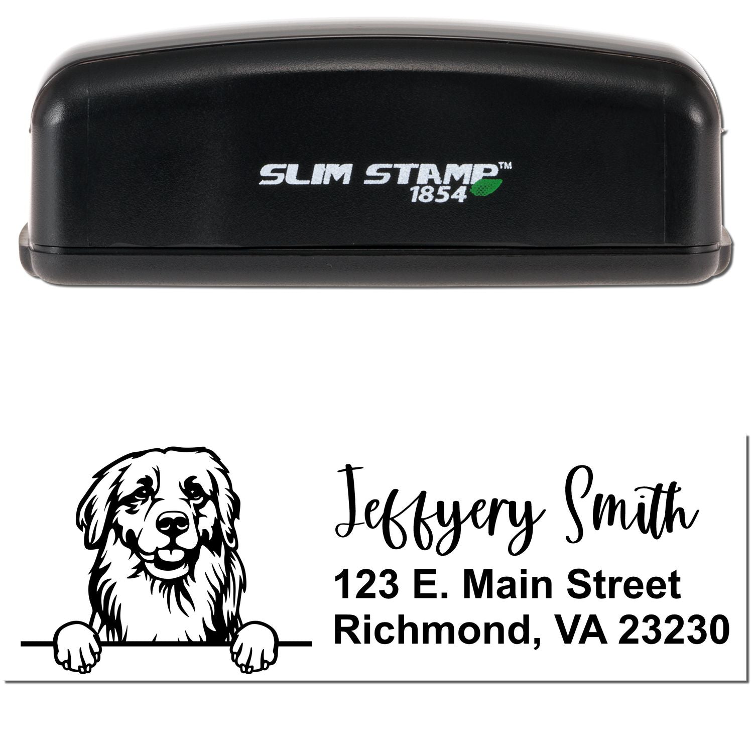 Slim Golden Retriever Pre-Inked Customized Stamp - Engineer Seal Stamps