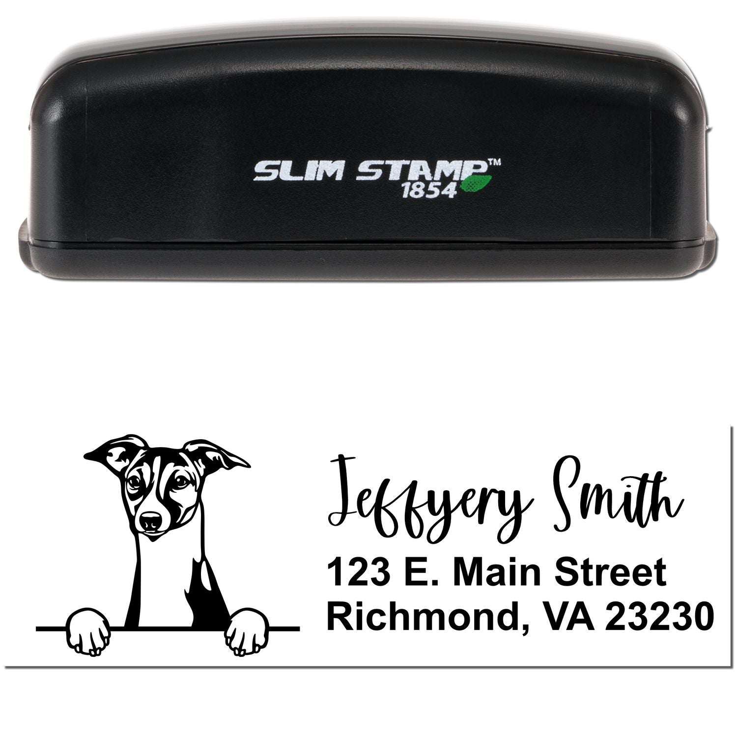 Slim Italian Greyhound Pre-Inked Customized Stamp - Engineer Seal Stamps