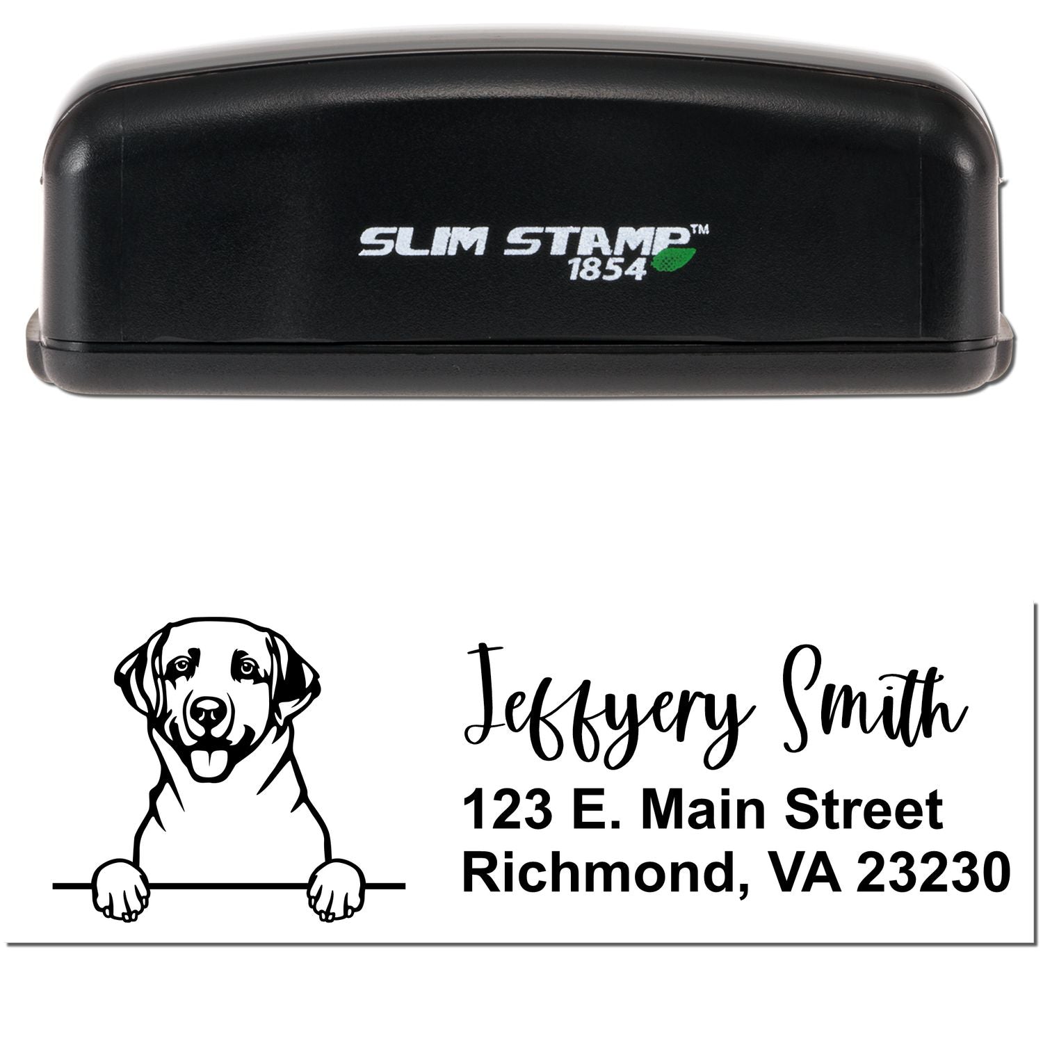 Slim Labrador Retriever Pre-Inked Customized Stamp - Engineer Seal Stamps