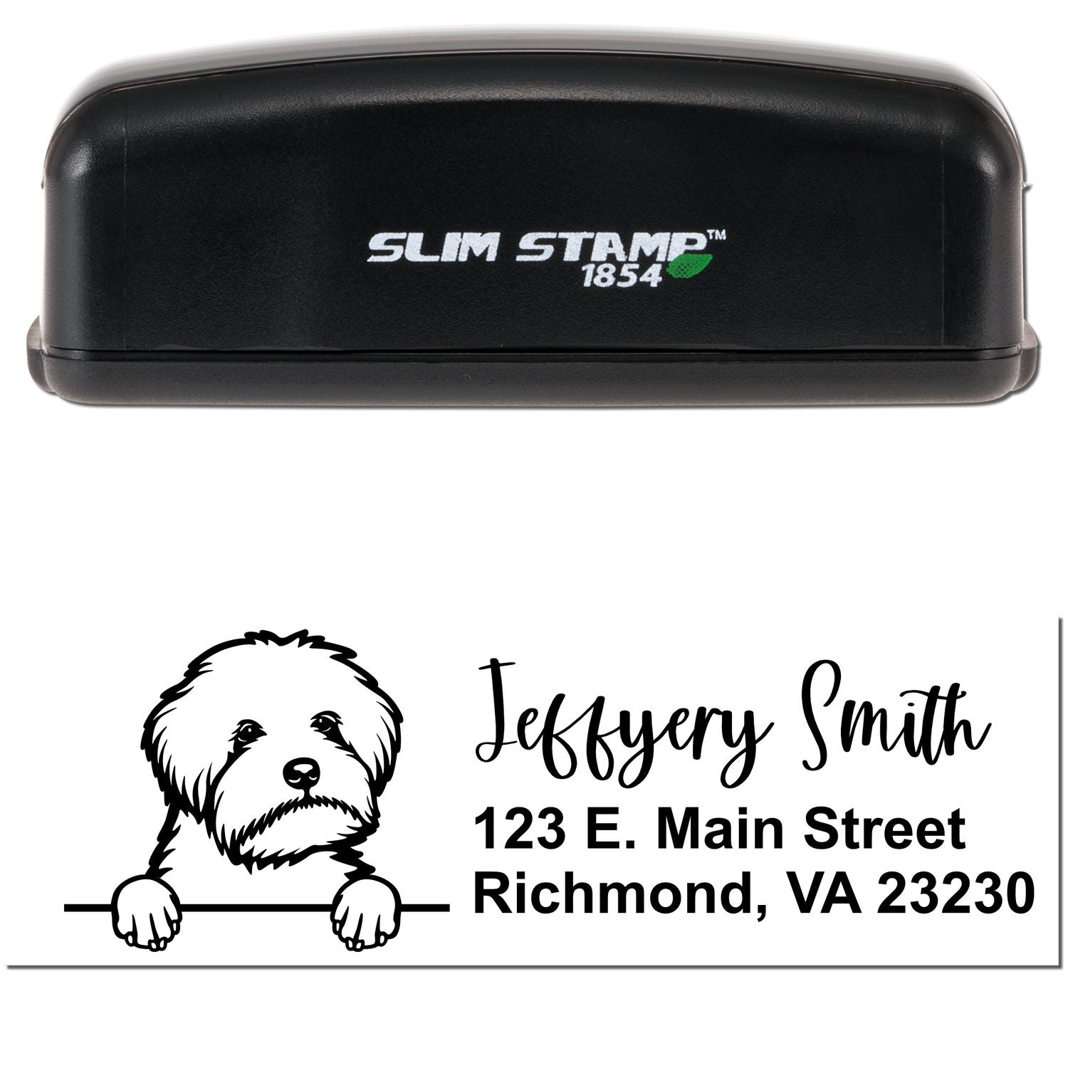 Slim Maltipoo Pre-Inked Customized Stamp - Engineer Seal Stamps