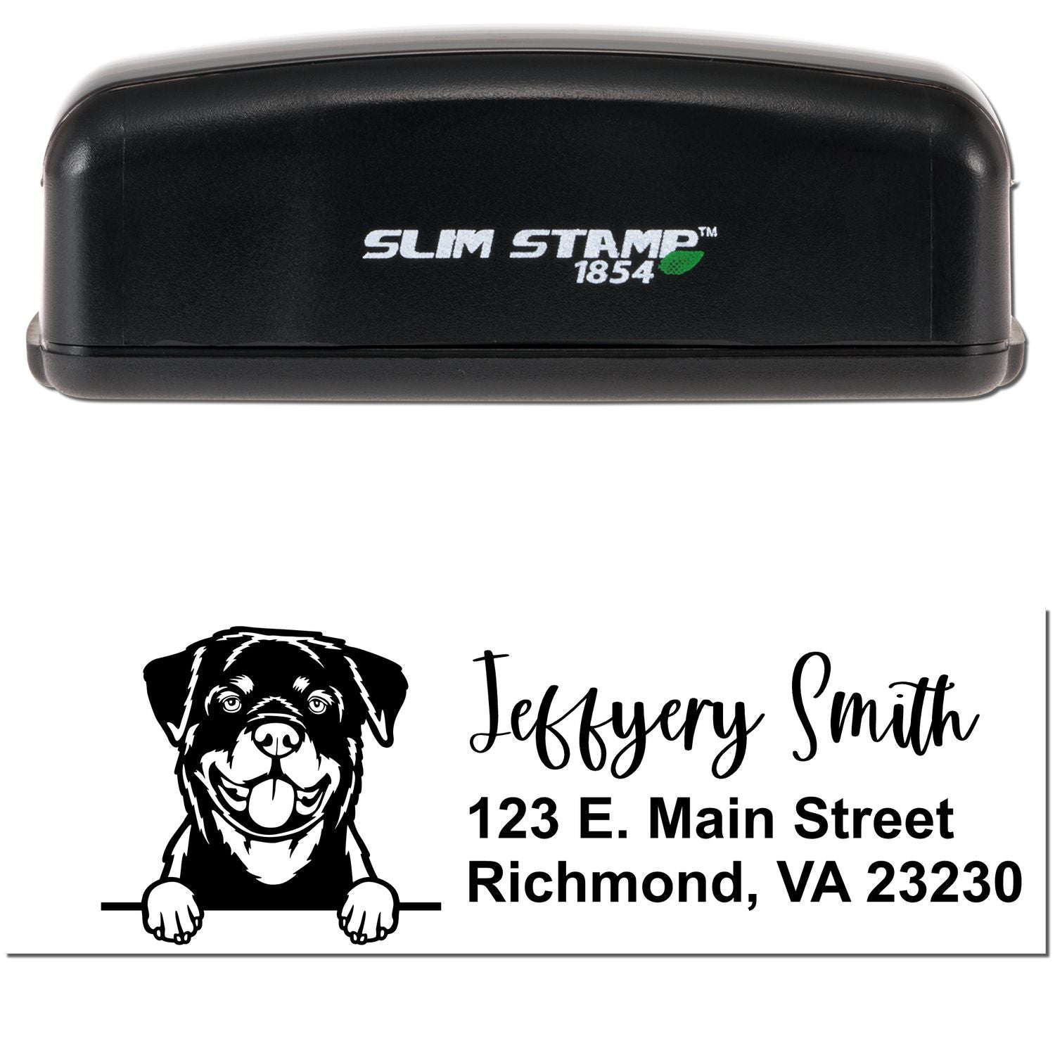 Slim Rottweiler Pre-Inked Customized Stamp - Engineer Seal Stamps