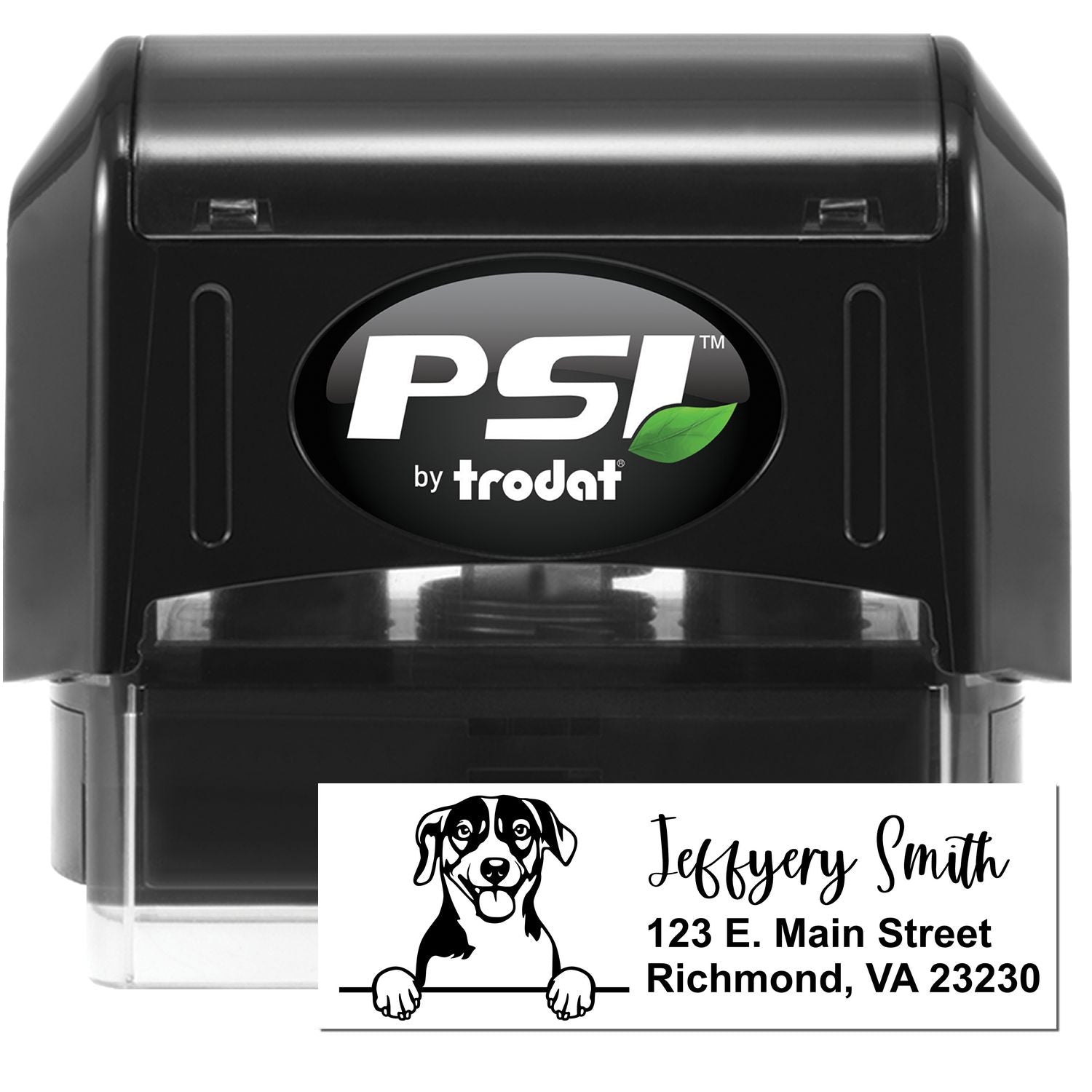 Pre-Inked Russell Terrier Dog Personalized Address Stamp - Engineer Seal Stamps