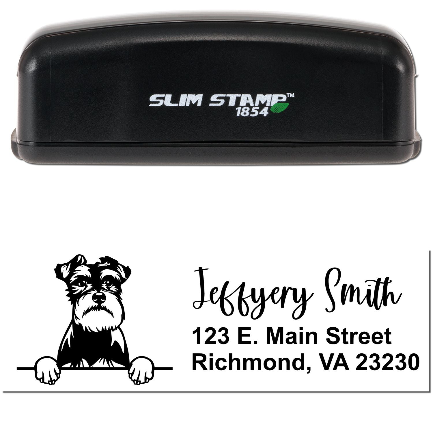 Slim Schnauzer Pre-Inked Customized Stamp - Engineer Seal Stamps