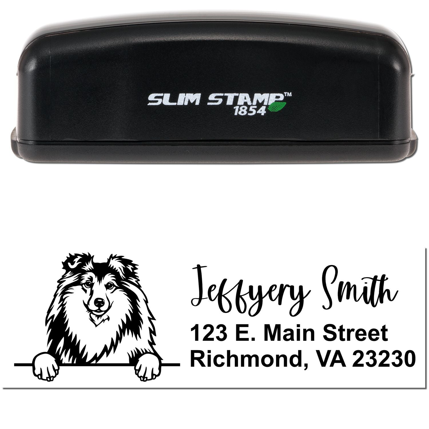 Slim Shetland Sheepdog Pre-Inked Customized Stamp - Engineer Seal Stamps