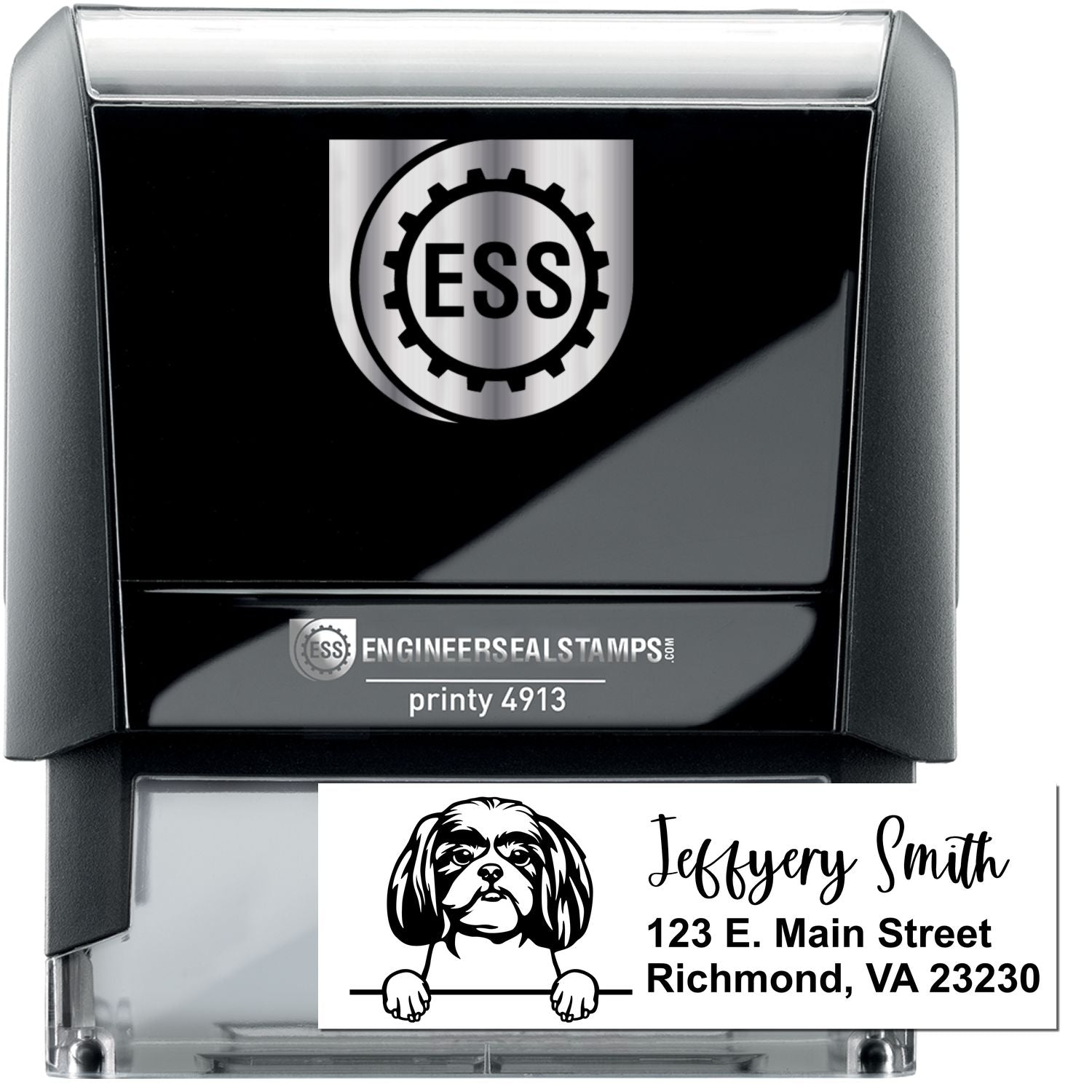 Shitzu Name and Address Stamp Self-Inking - Engineer Seal Stamps