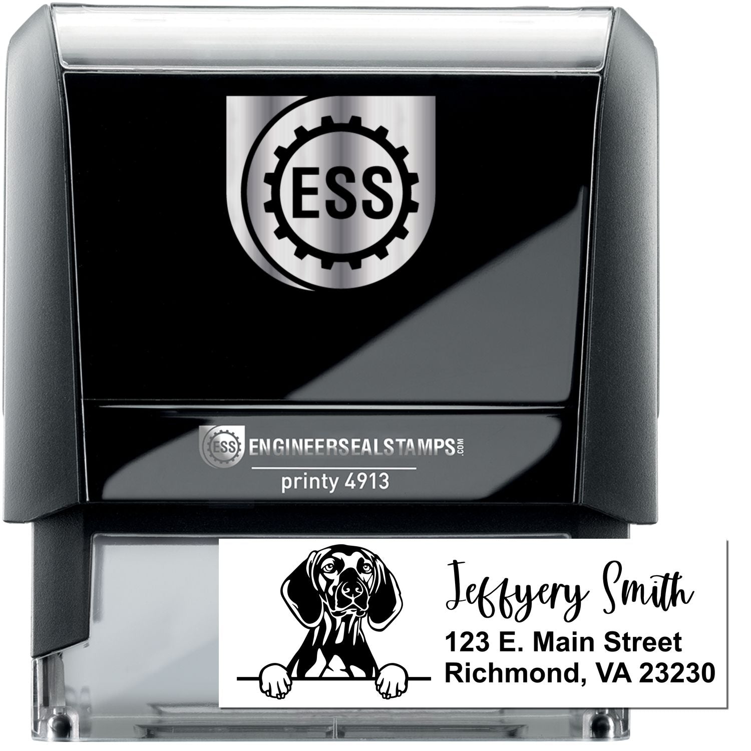 Vizslas Name and Address Stamp Self-Inking - Engineer Seal Stamps