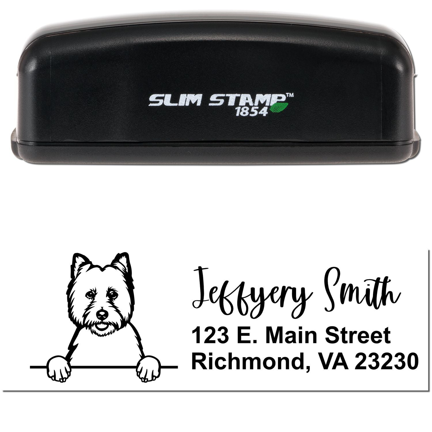 Slim West Highland White Terrier Pre-Inked Customized Stamp - Engineer Seal Stamps