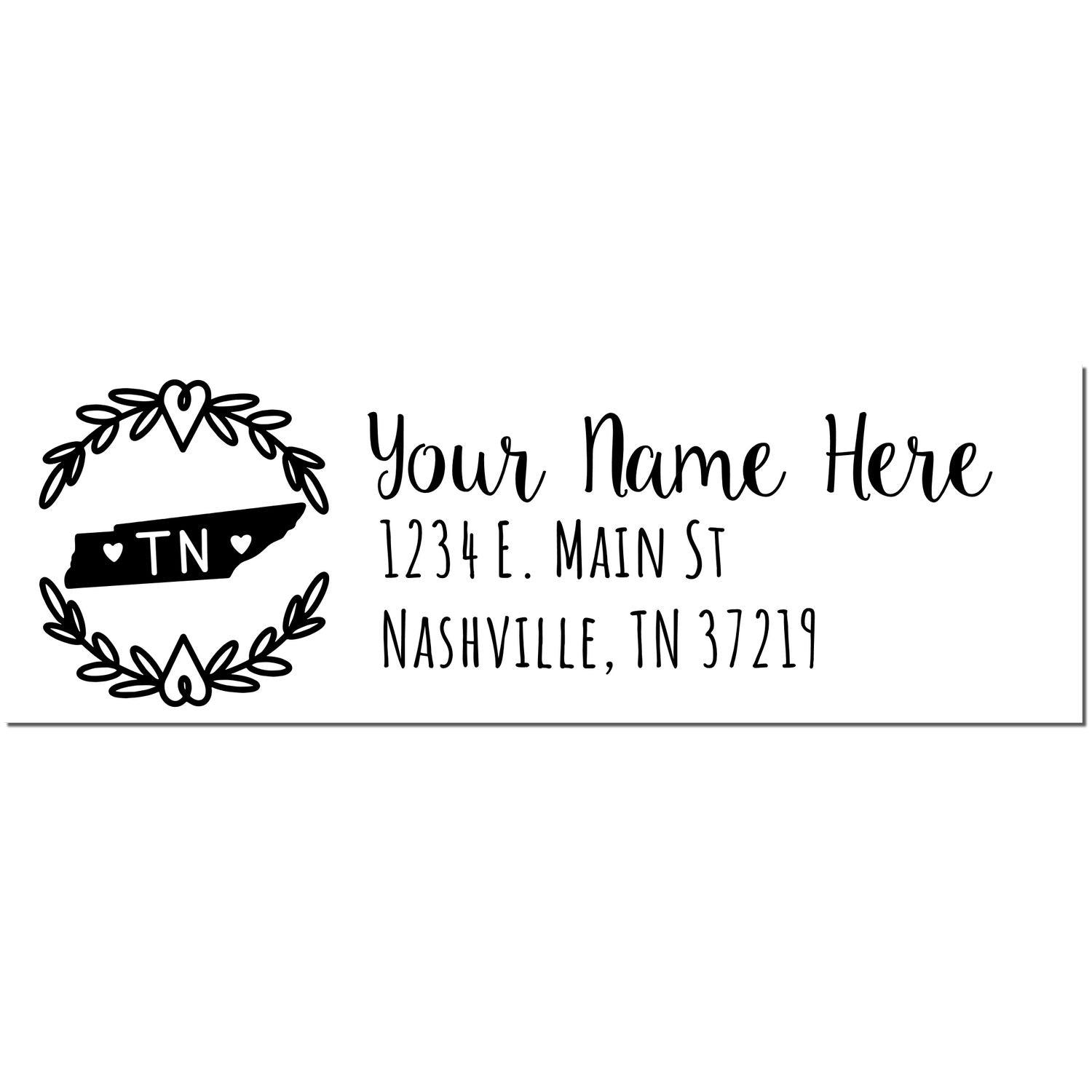 PSI Pre-Inked Tennessee State Customized Address Stamp - Engineer Seal Stamps