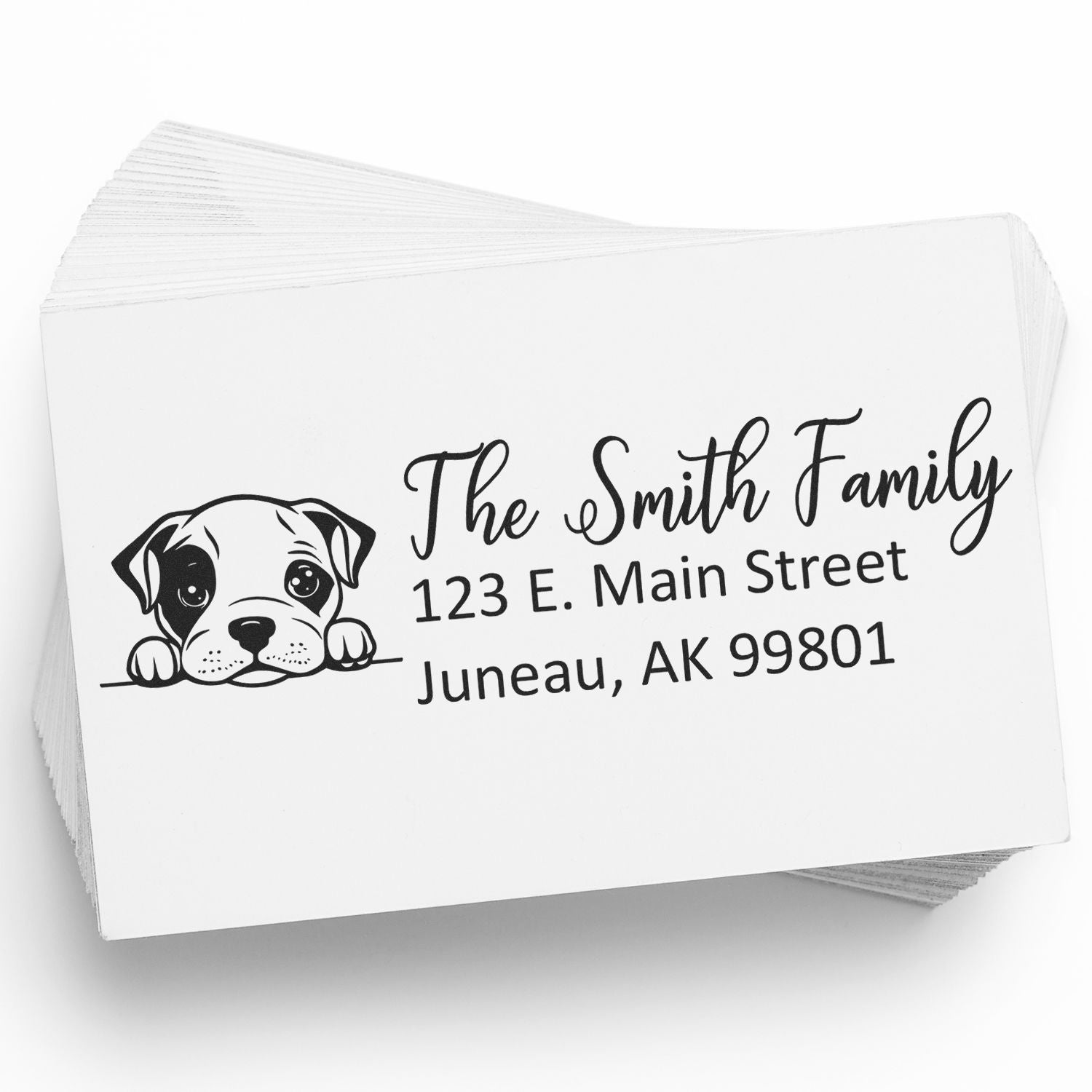 Customized American Staffordshire Terrier Self-Inking Home Address Stamp - Engineer Seal Stamps