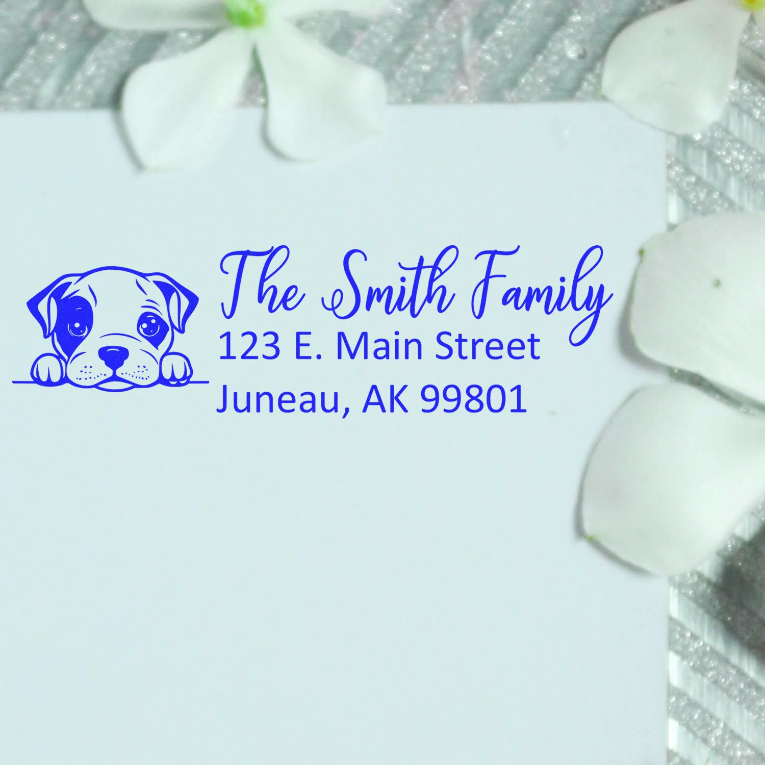 American Staffordshire Terrier Pre-Inked Home Address Stamp - Engineer Seal Stamps