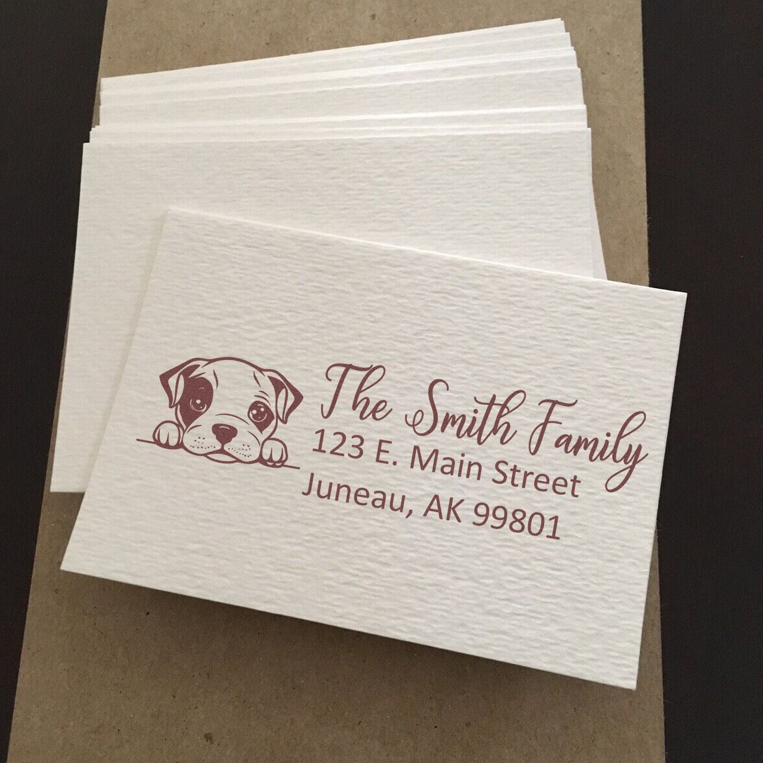 American Staffordshire Terrier Customized Address Stamp - Engineer Seal Stamps