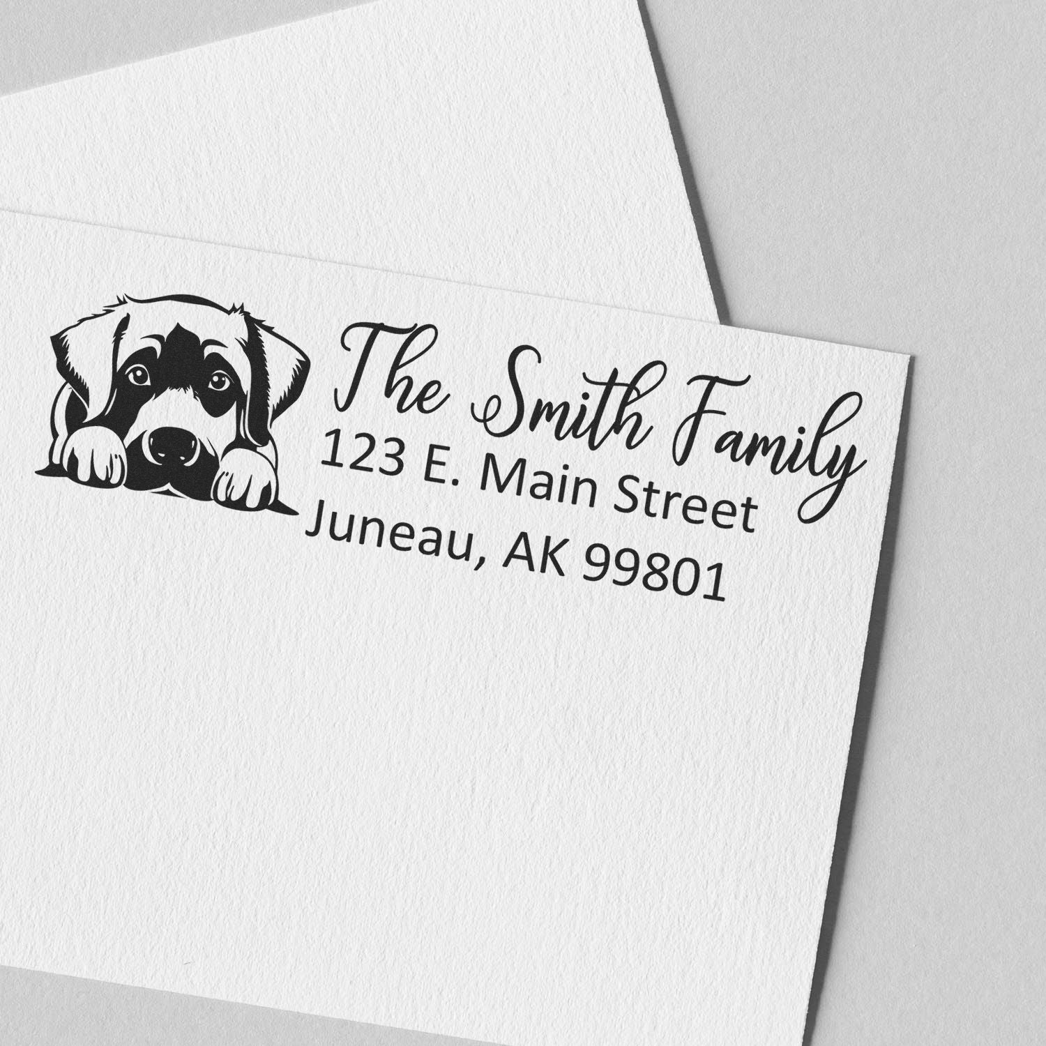 Slim Anatolian Shepherd Dog Mail Address Stamp - Engineer Seal Stamps