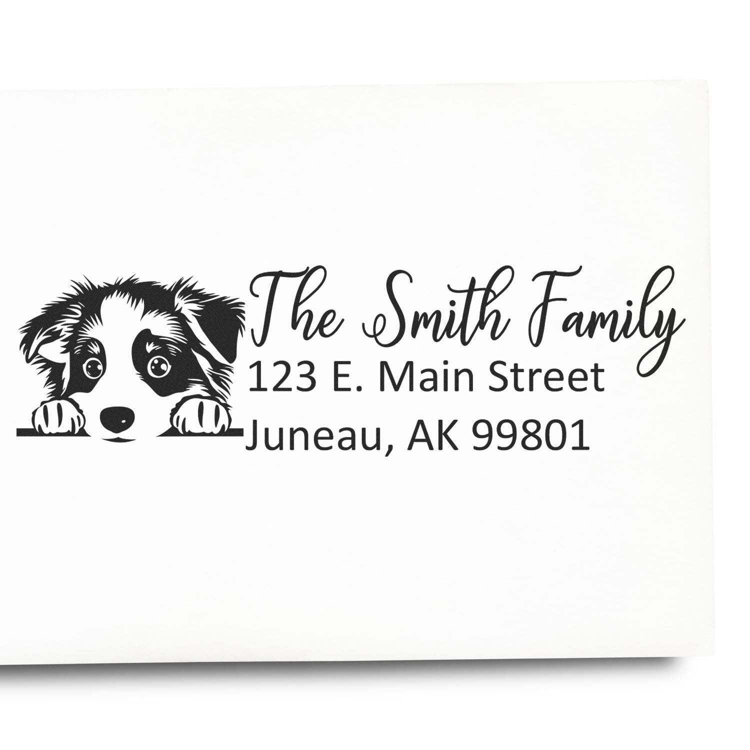 Customized Australian Shepherd Self-Inking Home Address Stamp - Engineer Seal Stamps