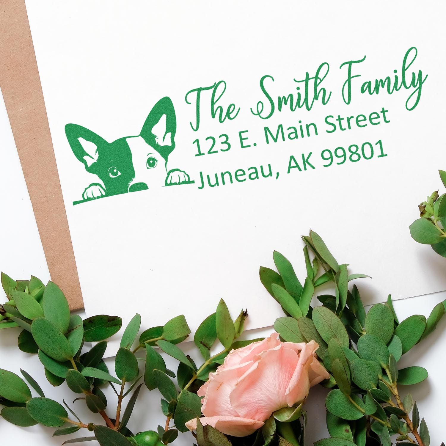 Customized Basenji Self-Inking Home Address Stamp - Engineer Seal Stamps