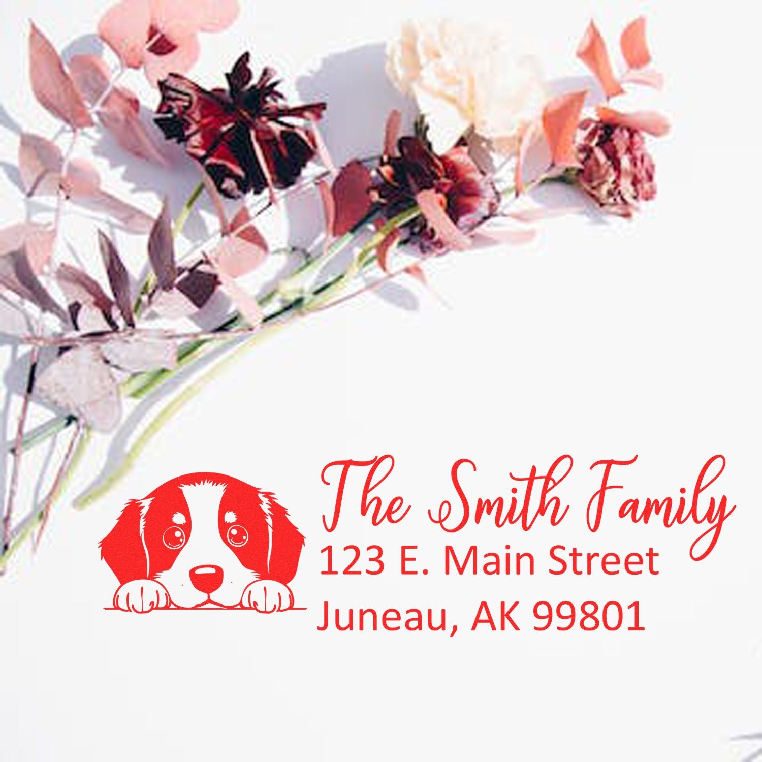 Bernese Mountain Customized Address Stamp - Engineer Seal Stamps