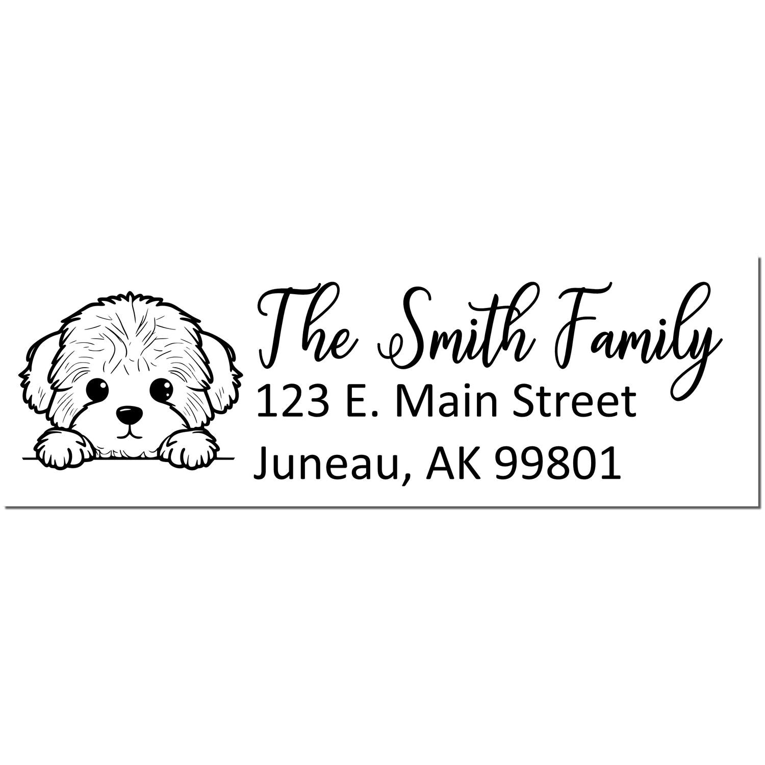 Bichon Frise Customized Address Stamp - Engineer Seal Stamps