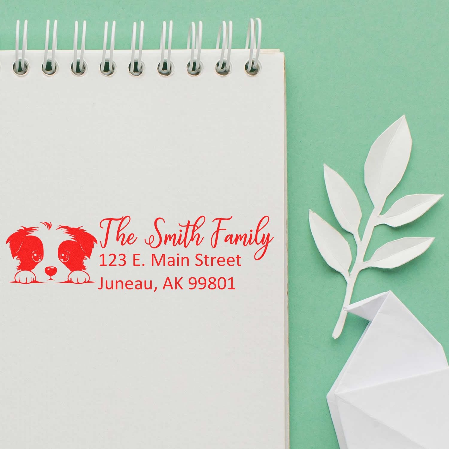 Border Terrier Customized Address Stamp - Engineer Seal Stamps