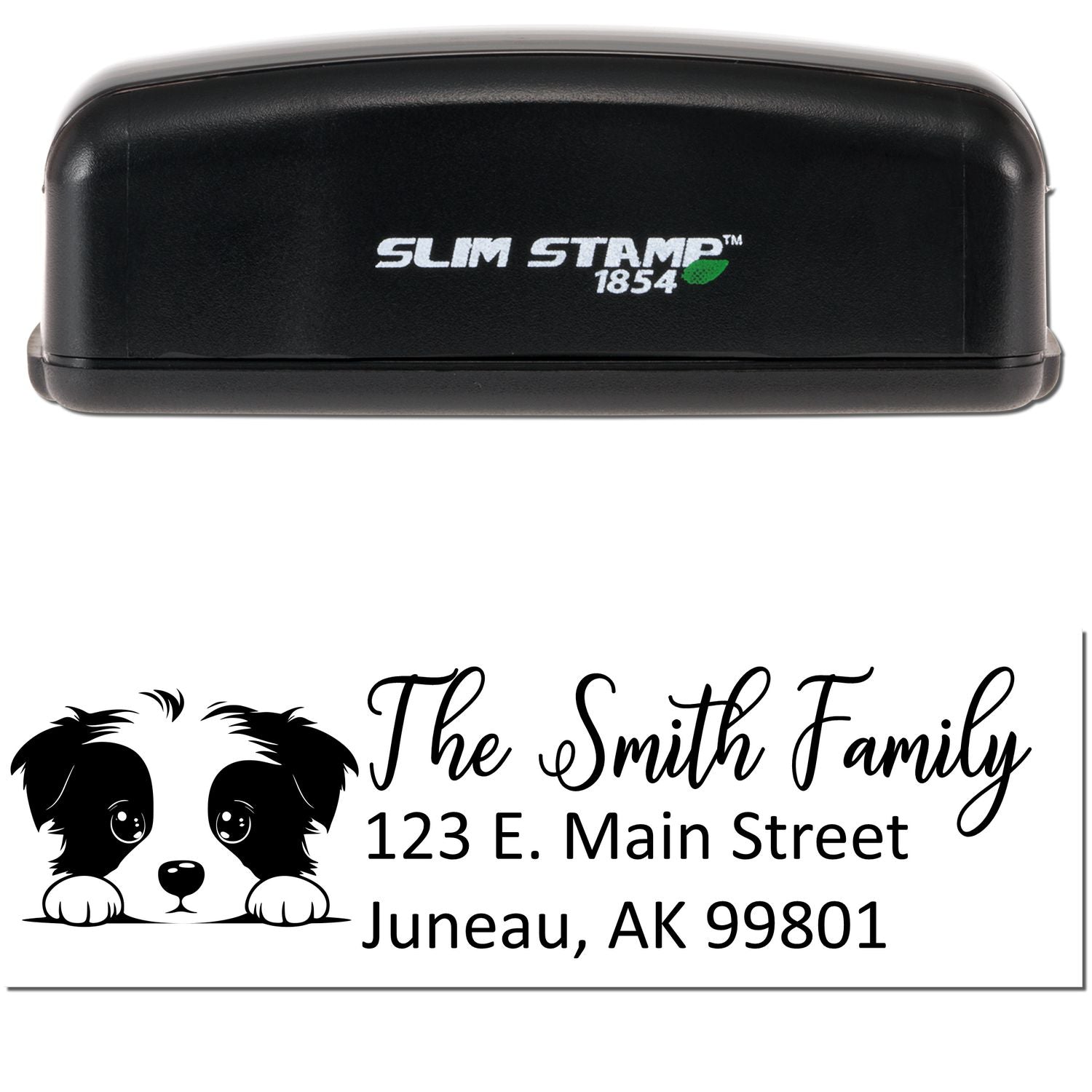 Slim Border Terrier Dog Mail Address Stamp - Engineer Seal Stamps